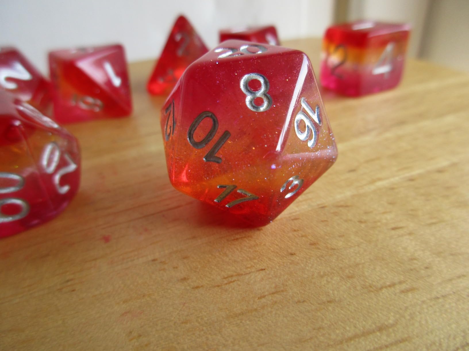Polyhedral DND Dice Set Green Jade Dice Set for D&D Tabletop Games customer photo 2