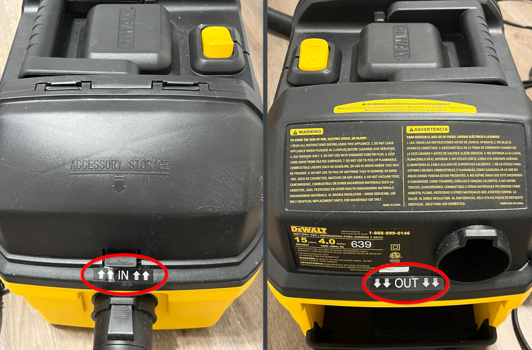 DEWALT 4 Gal. 5.0 HP Poly Wet/Dry Vacuum with Hose and Accessories DXV04T customer photo 2