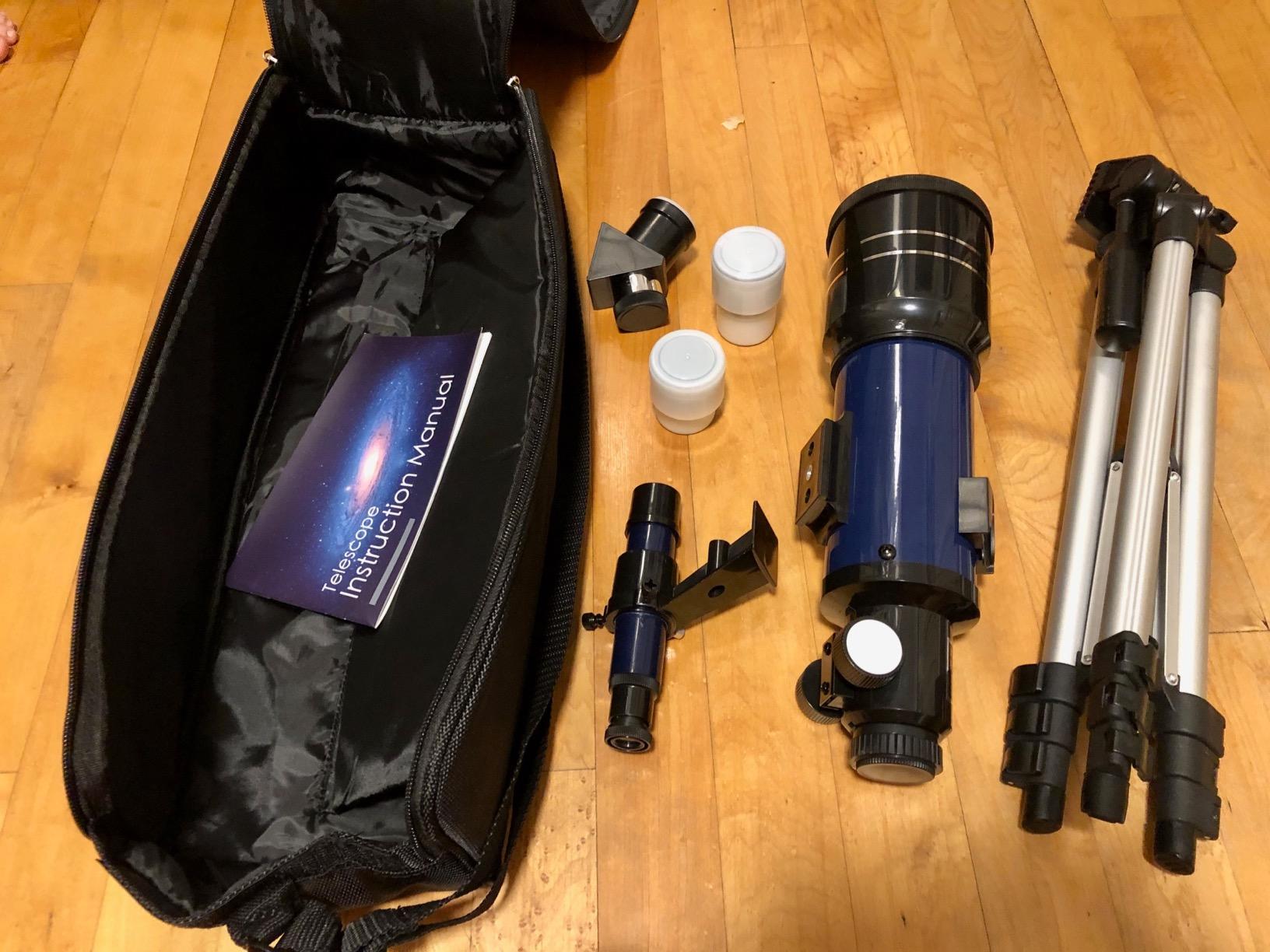 Telescope for Kids & Adults, 70mm Aperture 360mm Refractor (15X-150X) customer photo 1