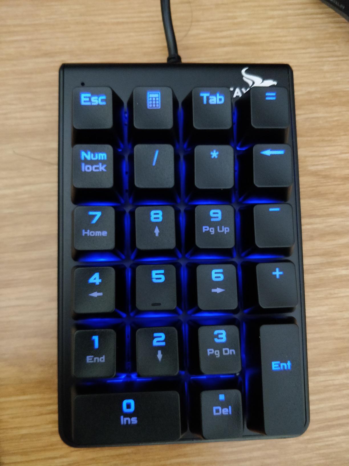 Mechanical Numeric Keypad, 22-Key USB Numpad for Laptop with LED Backlight customer photo 2