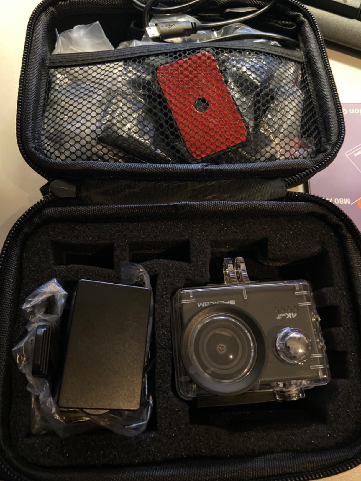 Apexcam M80 AIR 4K 60FPS 64MP EIS WiFi Action Camera Waterproof Underwater Camera 40M Sport Camera 2.0'LCD 2.4G Remote Control 2X1350mAh Batteries and Multiple accessorie customer photo 1