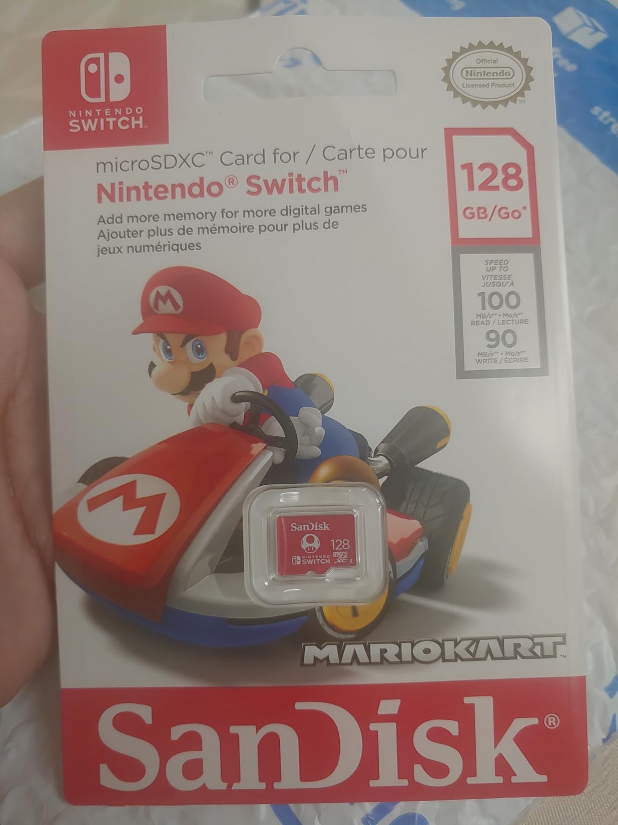 SanDisk 128GB microSDXC-Card, Licensed for Nintendo-Switch - SDSQXAO-128G-GNCZN customer photo 1