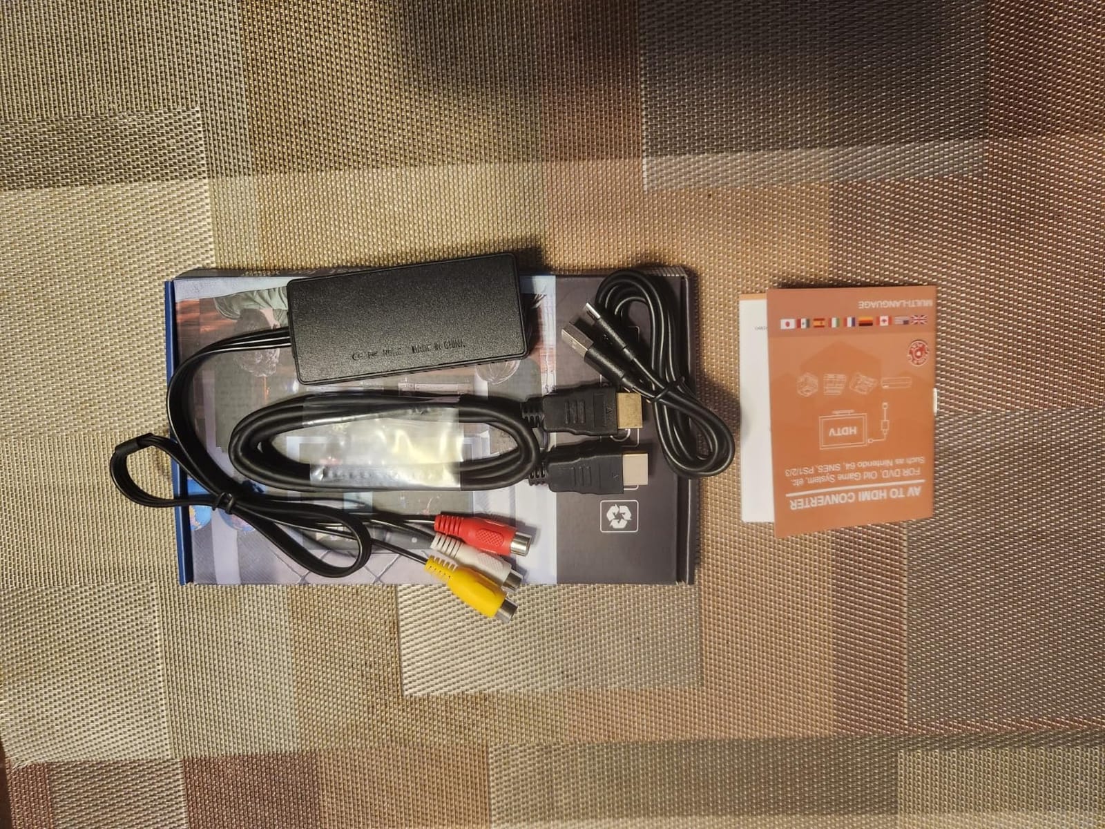 RCA to HDMI Converter, AV to HDMI Adapter Support 1080P, PAL/NTSC Compatible with WII/WII U/PS one/PS2/PS3/STB/Xbox/VHS/VCR/Blue-Ray DVD ect. customer photo 2