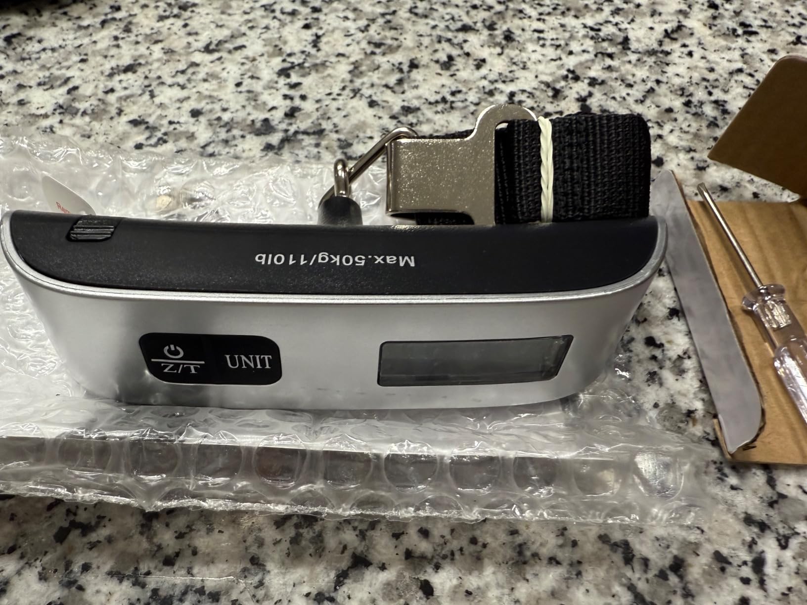 Digital Hanging Luggage Scale with Backlit for Travel, Portable Handheld Suitcase Weight Scale with Hook, 110 Pounds, Battery Included customer photo 1
