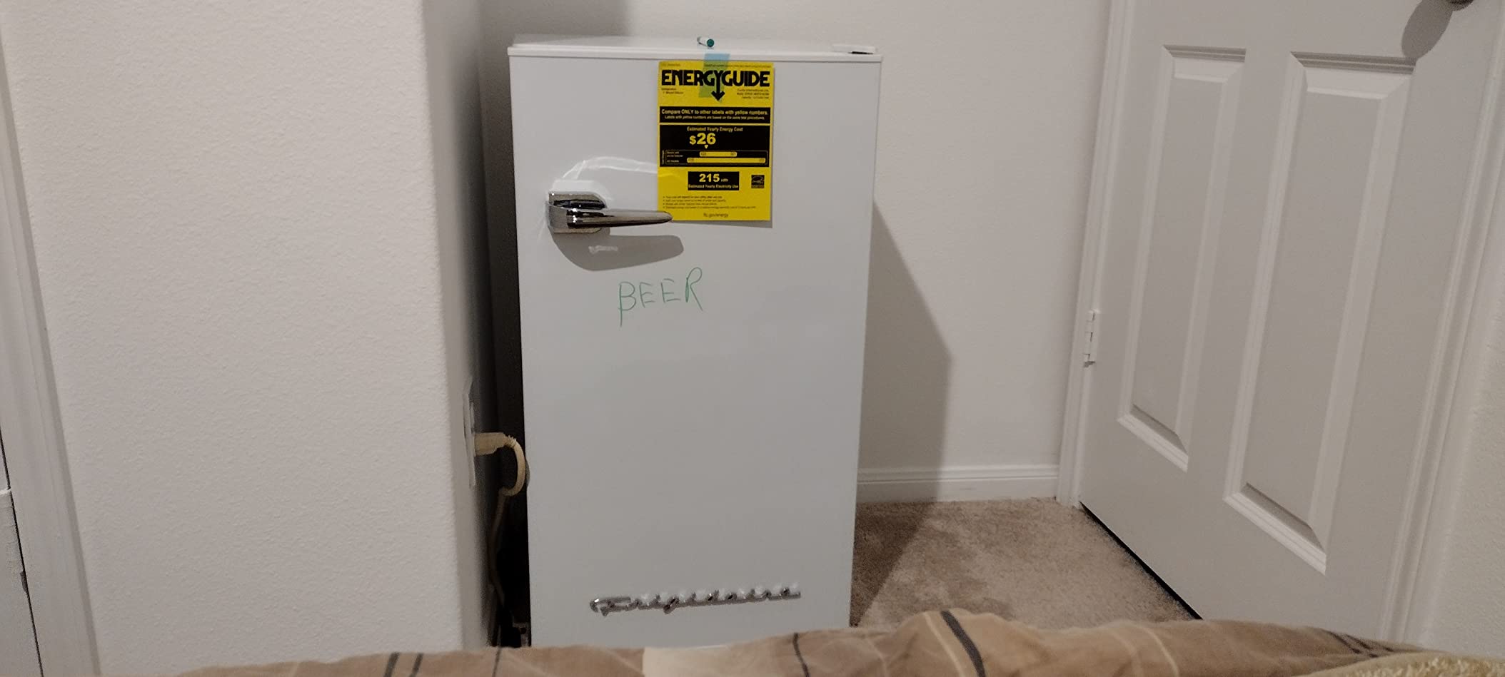 Frigidaire EFR331 Single Door Compact Refrigerator - Adjustable Thermostat Control - Reversible Doors - Front Blackboard, Write and Erase - Ideal for Dorm, Office, RV, Room - Black, 3.2 Cubic Feet customer photo 2