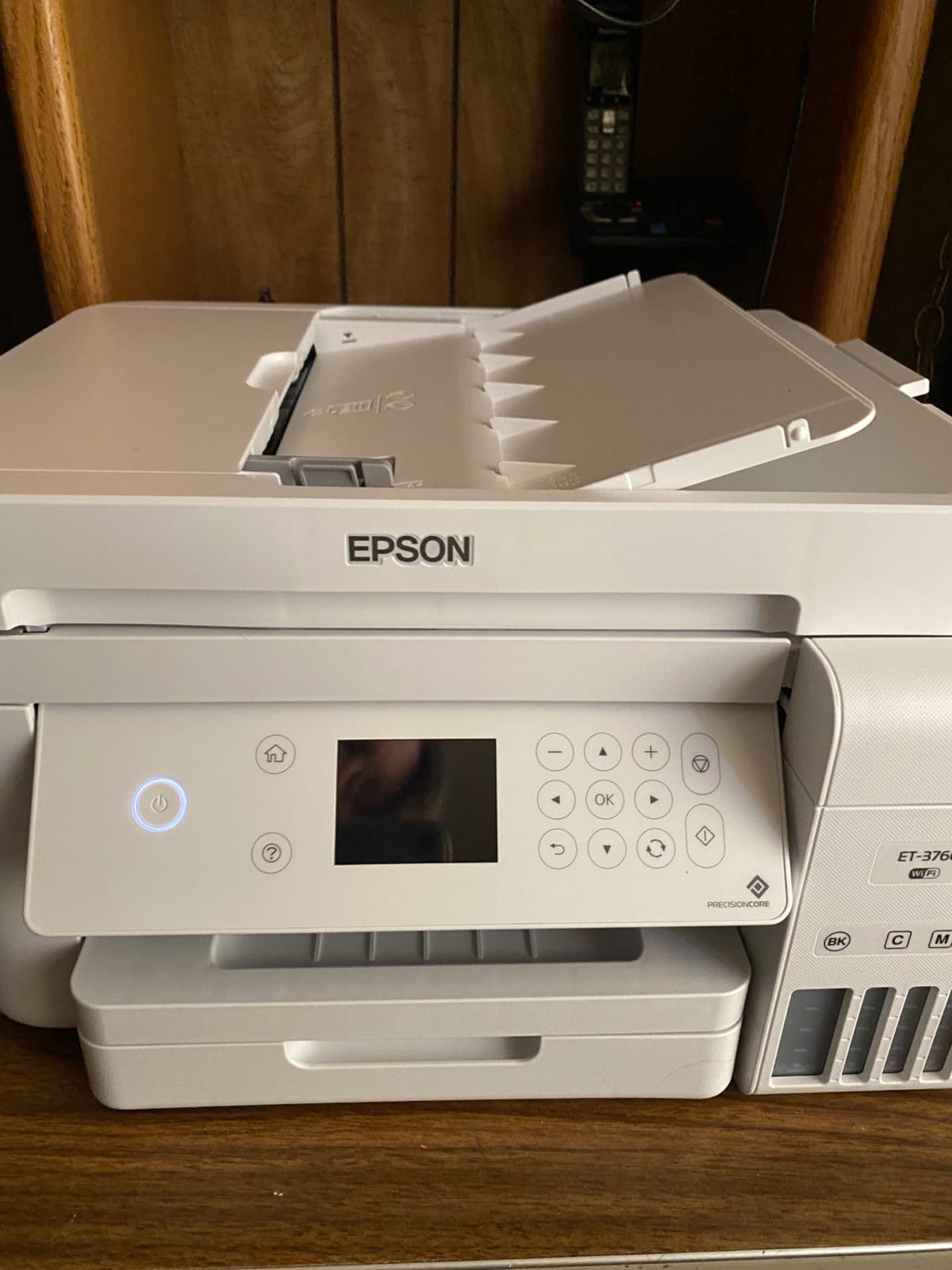 Epson EcoTank ET-3760 Wireless Color All-in-One Cartridge-Free Supertank Printer with Scanner, Copier and Ethernet, Regular customer photo 2