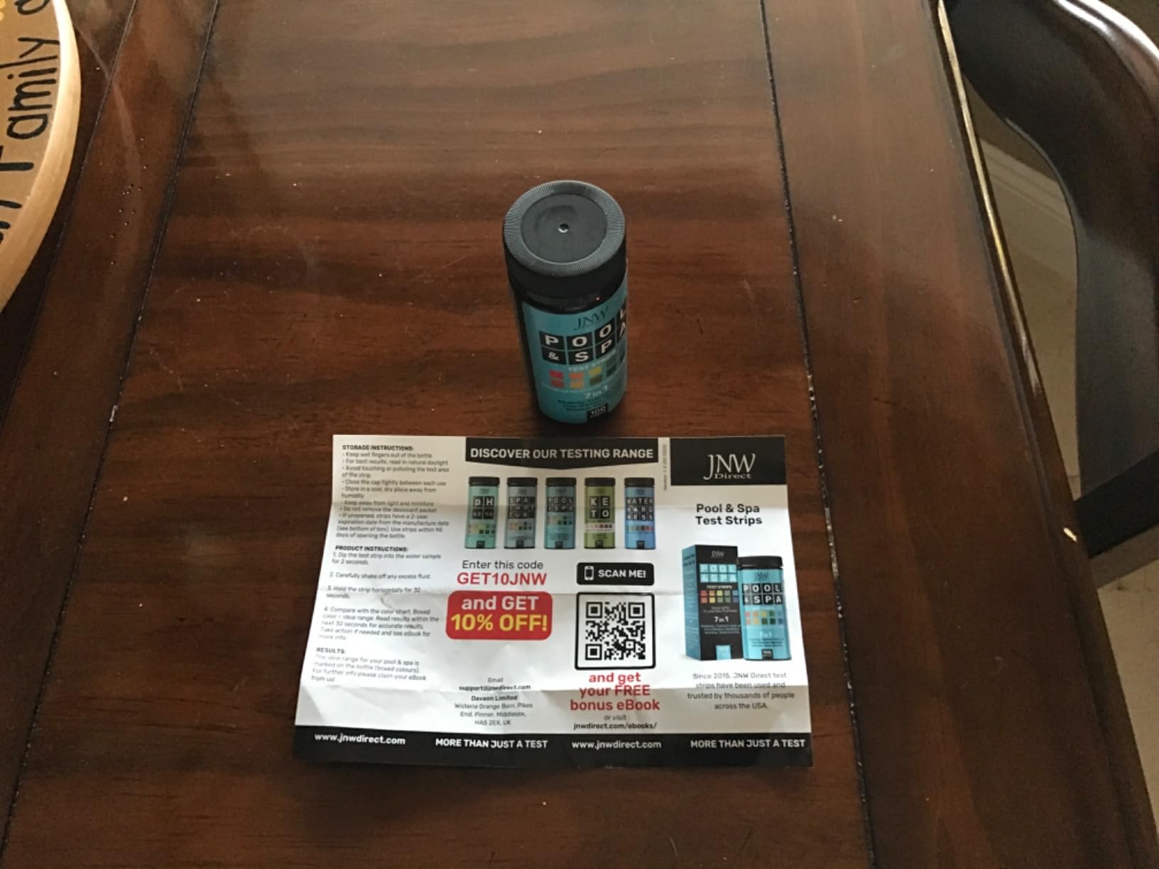 JNW Direct Pool Test Strips for Pools and Spas - 7 in 1 Water Test 100 Pack customer photo 2