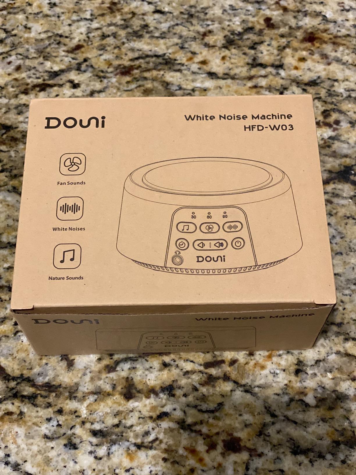 Douni White Noise Machine for Sleeping - 27 Non-Looping Soothing Sounds Sleep Sound Machine with Timer & Memory, 3.5mm Jack, Wood Grain Sound Machine for Hotel Bedroom Office customer photo 2