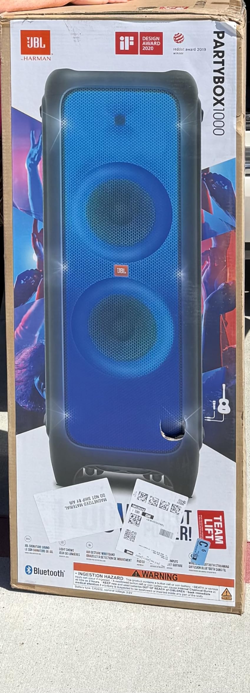 JBL PartyBox 1000 - High Power Wireless Bluetooth Party Speaker,Black customer photo 2