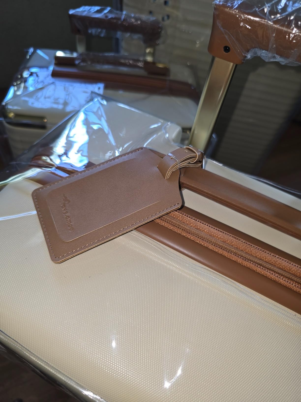 Travelambo Luggage Tags for Suitcases PU Leather Travel Tags Bag Tags Privacy Protection Travel Essentials customer photo 1