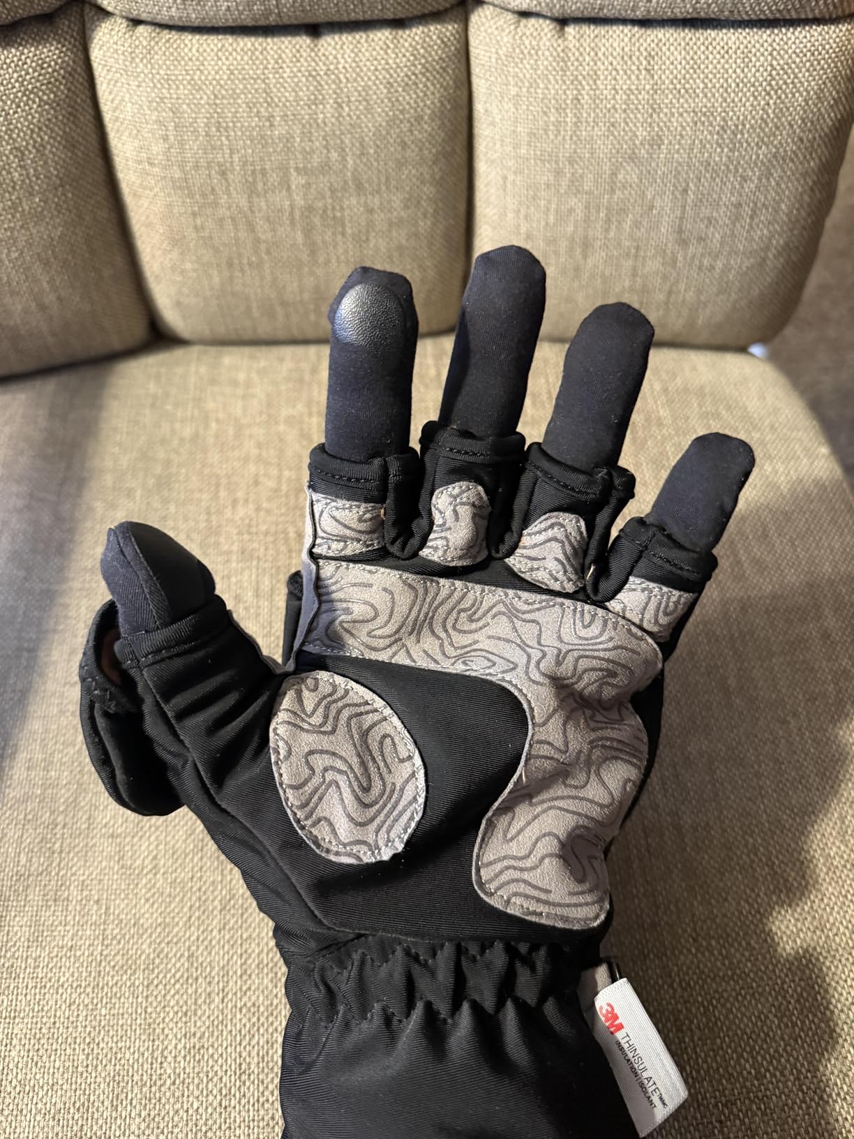 Palmyth Ice Fishing Gloves Convertible Mittens Flip Fingerless Mitt with Thinsulate 3M Warm for Cold Weather and Winter Men Women Photography Running Camera customer photo 1