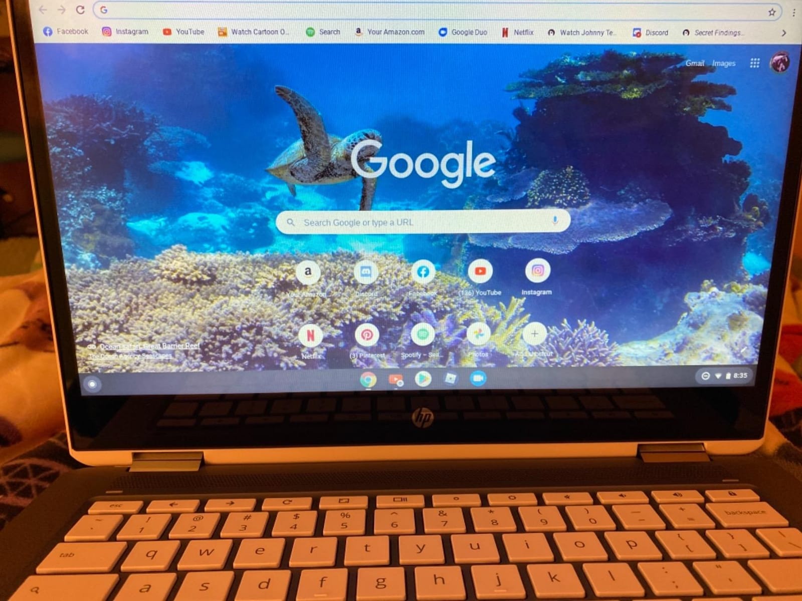 HP Chromebook x360 14-inch HD Touchscreen Laptop, Intel Celeron N4000, 4 GB RAM, 32 GB eMMC, Chrome (14b-ca0010nr, Ceramic White/Mineral Silver) customer photo 2