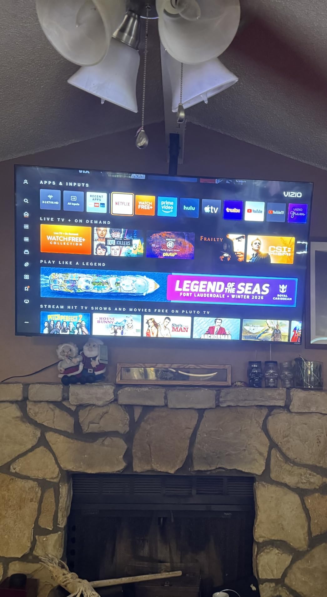 PERLESMITH Ceiling TV Mount for 26-65 inch Flat Screen Displays, Max VESA 400x400mm, Hanging Adjustable Ceiling TV Bracket Fits Most LCD LED OLED 4K TVs, Pole Ceiling Mount Holds up to 110lbs, PSCM2 customer photo 1