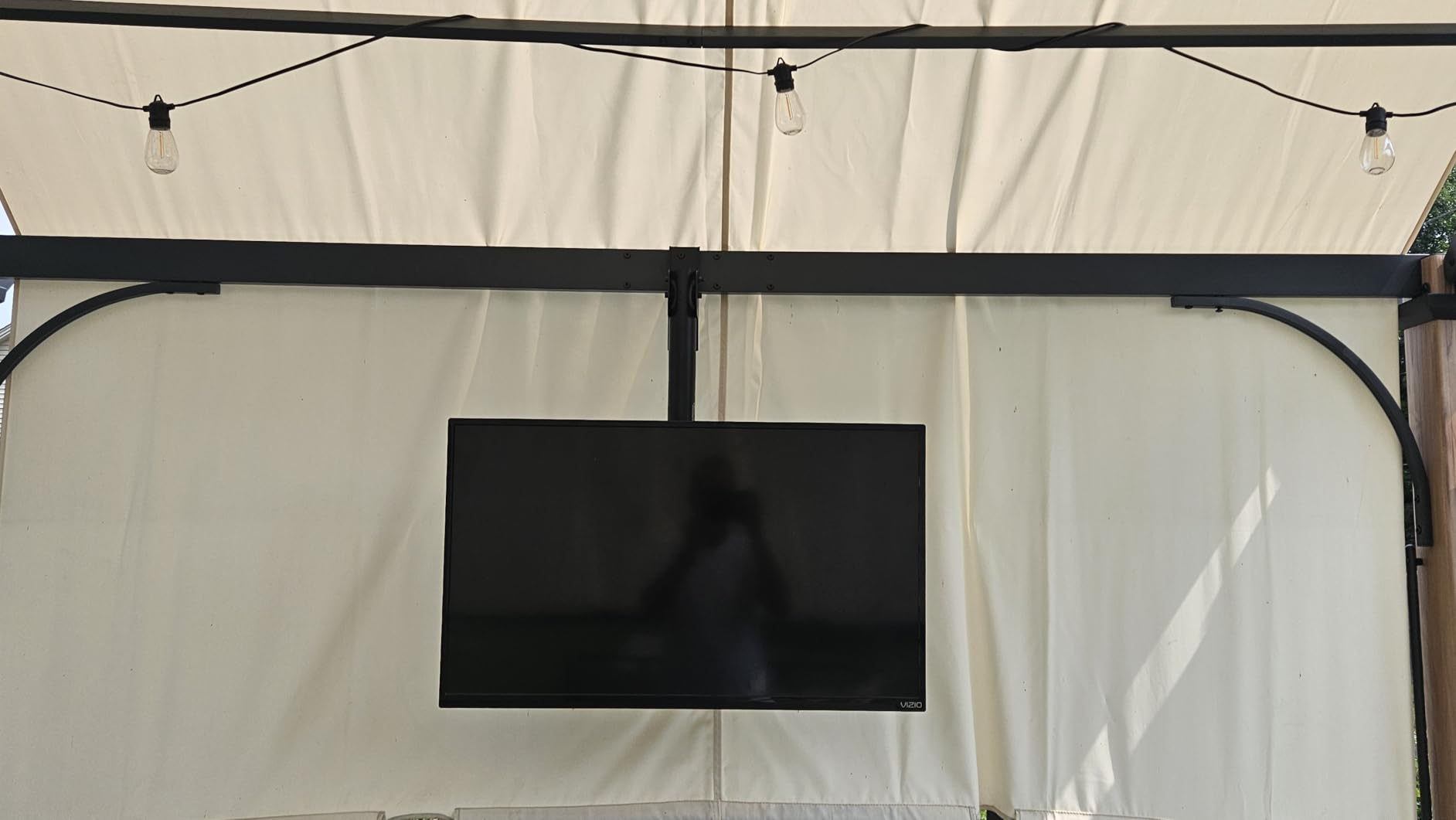 PERLESMITH Ceiling TV Mount for 26-65 inch Flat Screen Displays, Max VESA 400x400mm, Hanging Adjustable Ceiling TV Bracket Fits Most LCD LED OLED 4K TVs, Pole Ceiling Mount Holds up to 110lbs, PSCM2 customer photo 2
