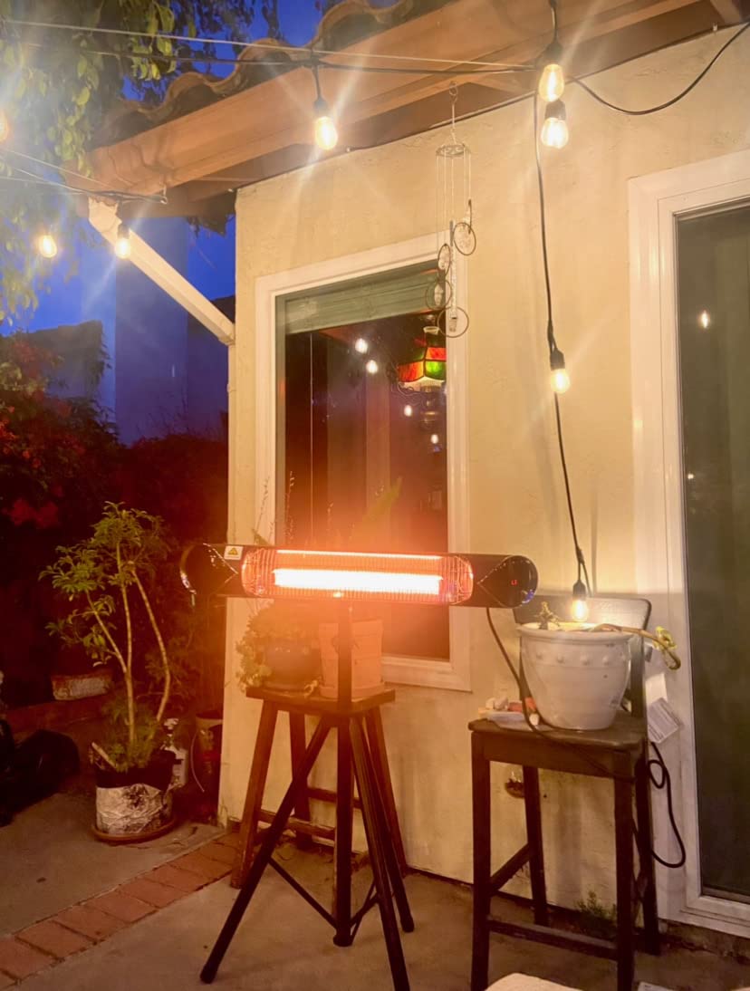 Briza Infrared Electric Patio Heater - Indoor/Outdoor Heater - Portable Wall/Garage Heater - 1500W - use with Stand - Mount to Ceiling/Wall) customer photo 2