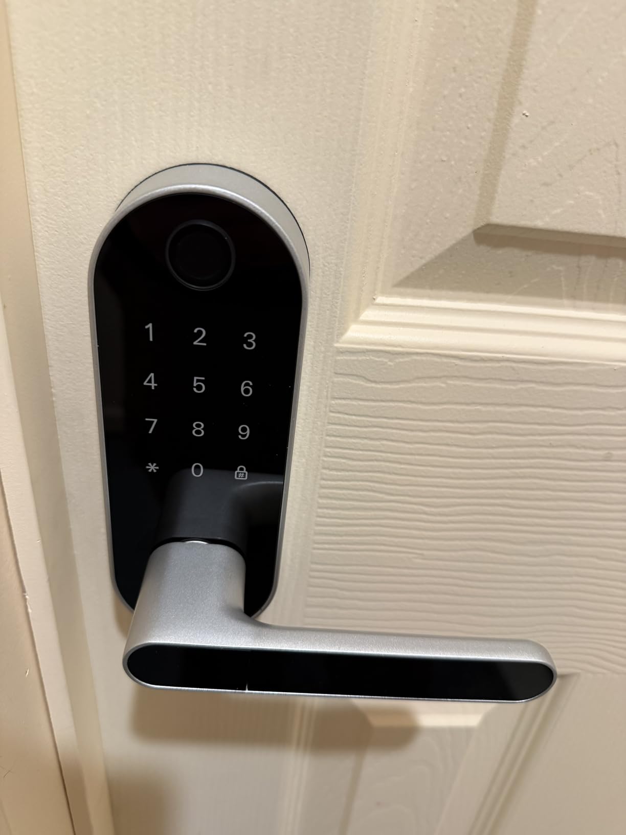 Fingerprint Smart Door Lock with Handle & Keypad – No More Lost Keys, Keyless Entry & Remote Access for Home, Kids, Airbnb & Rental Property, DIY Install, Alexa & Google Compatible customer photo 1