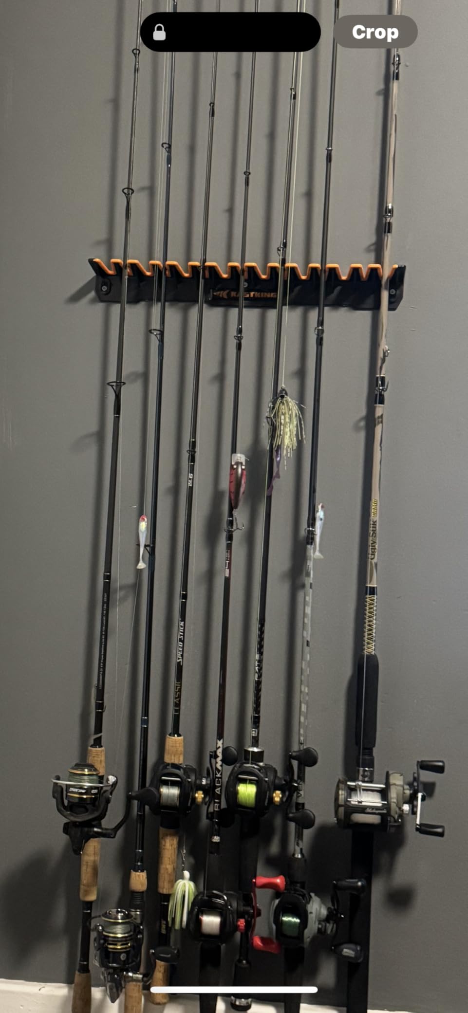 KastKing Vertical Fishing Rod Holder, Black With Orange Rubber, 1 Pcs customer photo 2