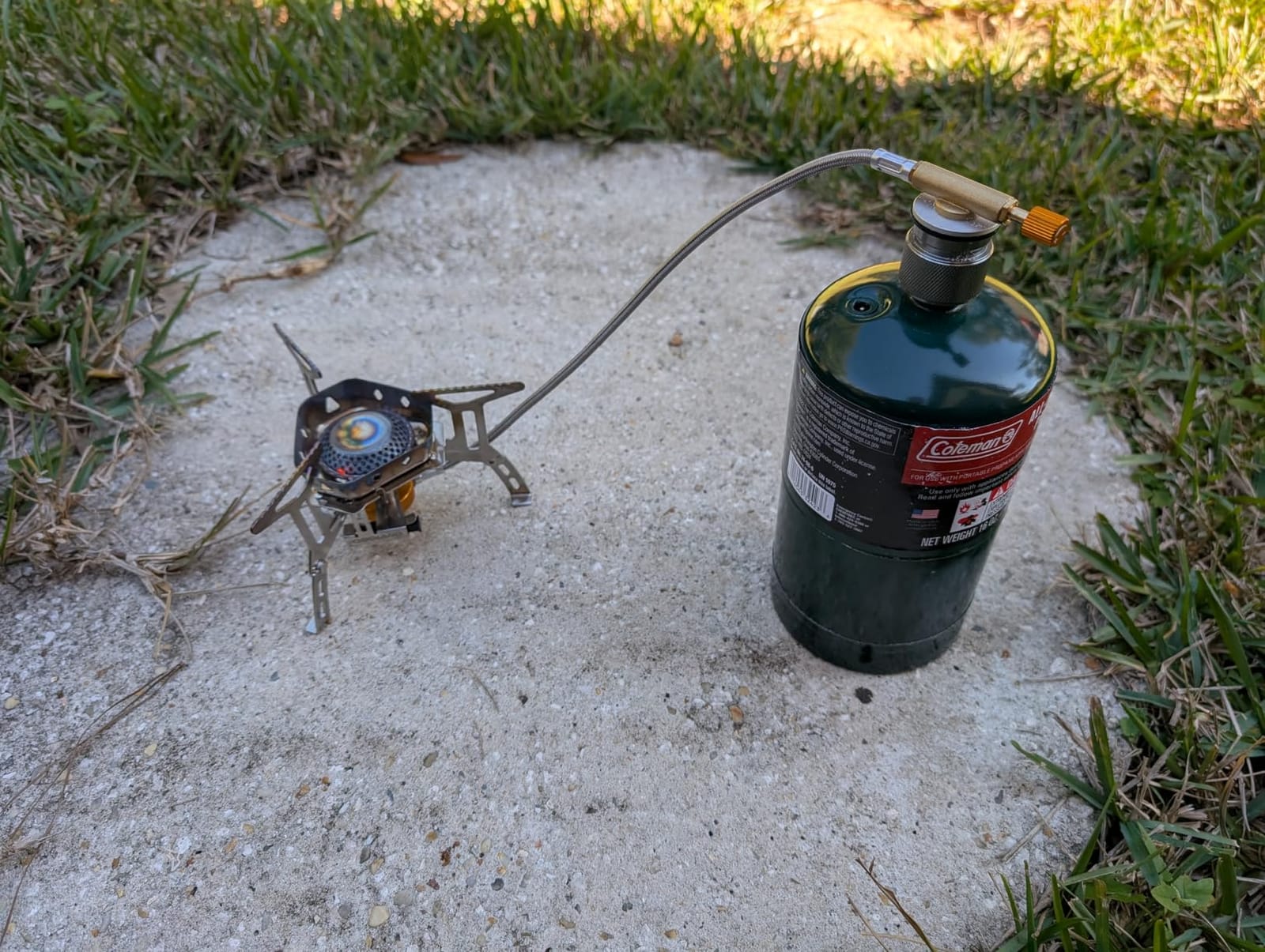 Odoland 3500W/6800W Windproof Camp Stove Camping Gas Stove with Fuel Canister Adapter, Piezo Ignition, Carry Case, Portable Collapsible Stove Burner for Outdoor Backpacking Hiking and Picnic customer photo 1