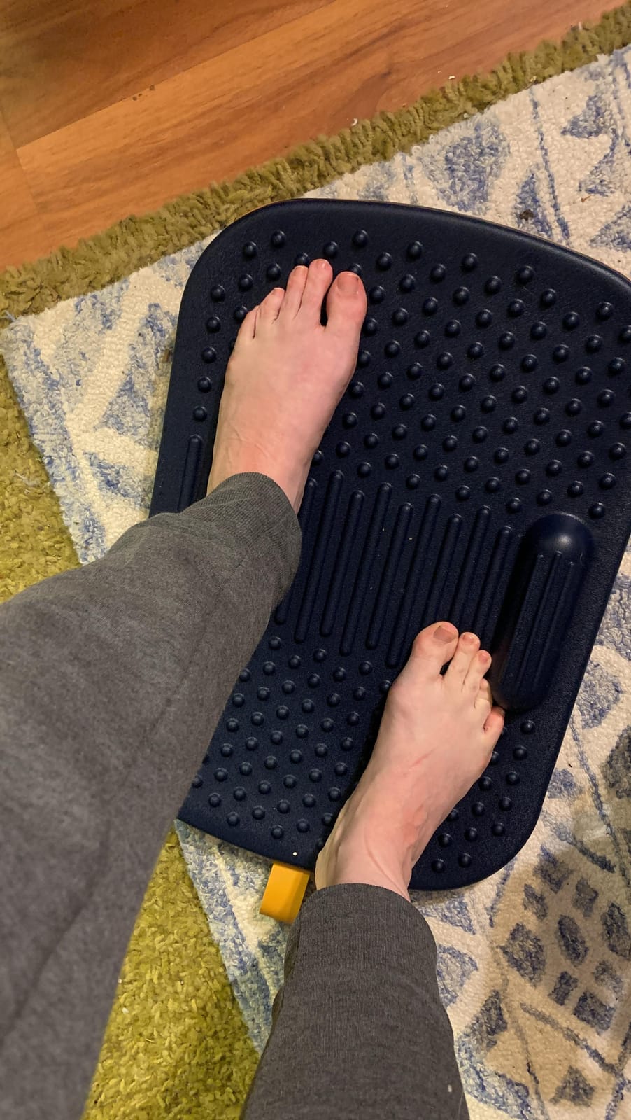 FEZIBO Standing Desk Mat with Anti Fatigue Bar customer photo 1