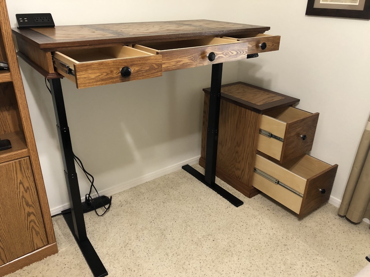 VJ201-S3 Dual Motor 3-Stage Electric Sit Stand Desk Frame Only, Black customer photo 1