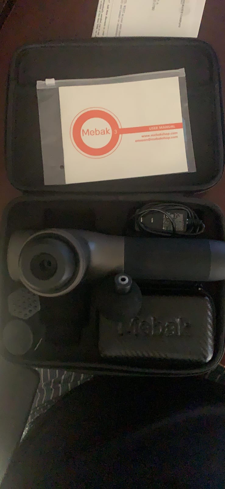 Mebak 3 Massage Gun, Massage Gun Deep Tissue for Athletes, Professional Muscle Percussion Massager, Massager for Shoulder Leg Back Body Pain Relief, Quiet Portable Sport Tool, Gifts for Him customer photo 1