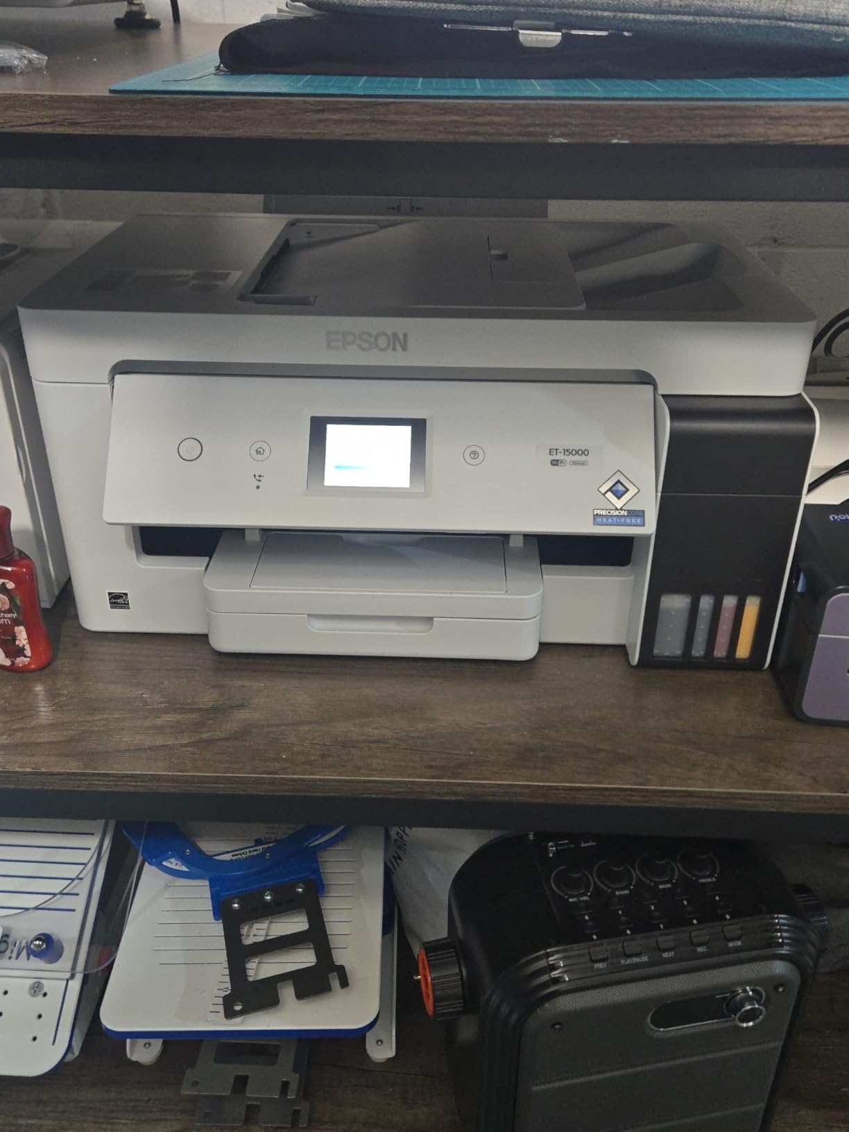Epson EcoTank ET-15000 Wireless Color All-in-One Supertank Printer with Scanner, Copier, Fax, Ethernet and Printing up to 13 x 19 Inches, White customer photo 2