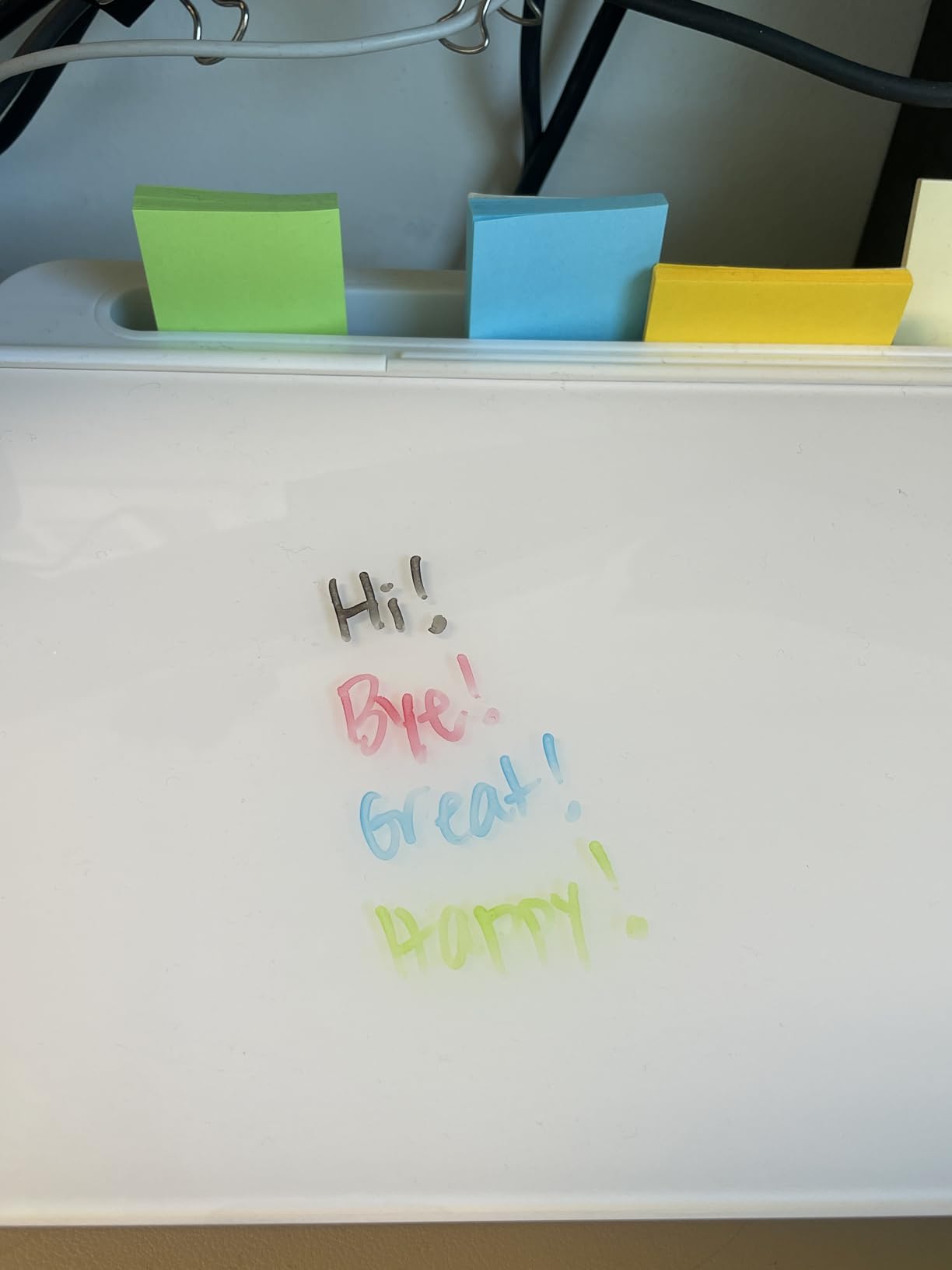 TSJ OFFICE Small Desktop Whiteboard -Glass Dry Erase Board Computer Keyboard Stand White Board Surface Pad with Drawer, Desk Organizers with Accessories for Office, Home, School Supplies - White customer photo 1