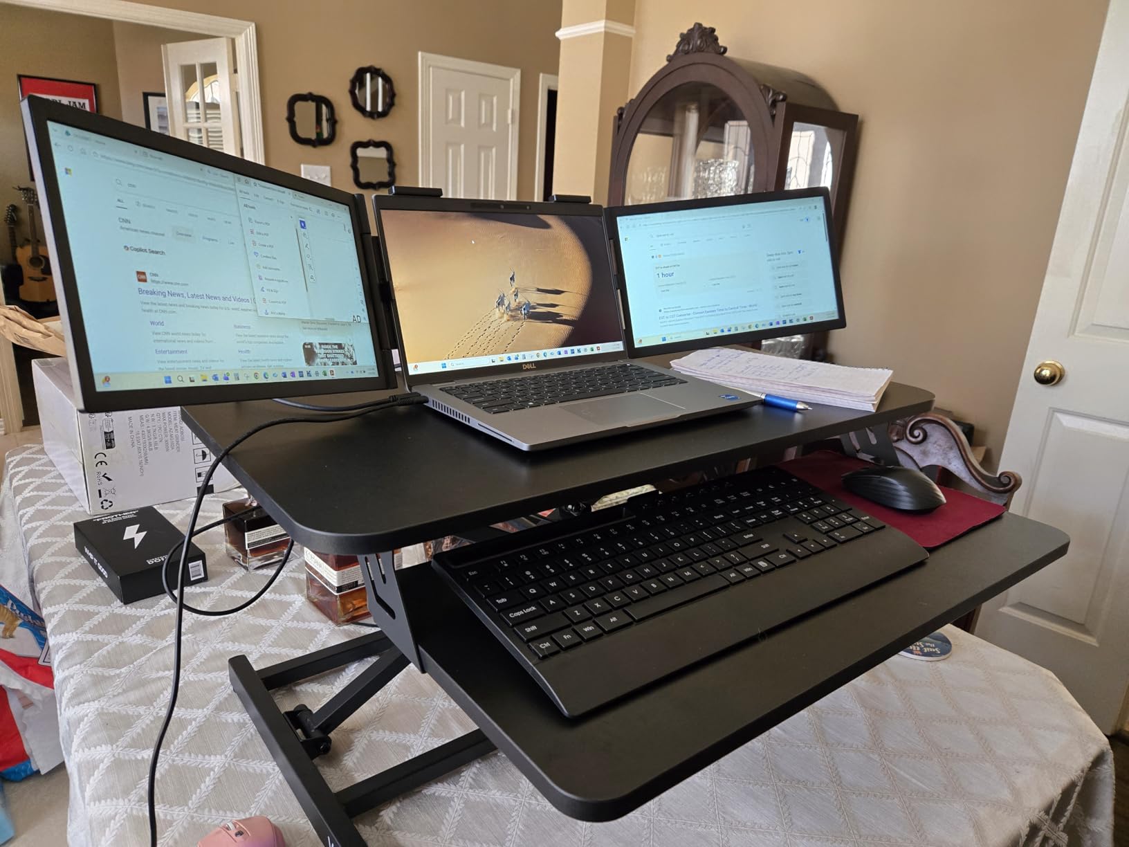 VIVO Black 32 inch Standing Desk Riser, DESK-V000S customer photo 2