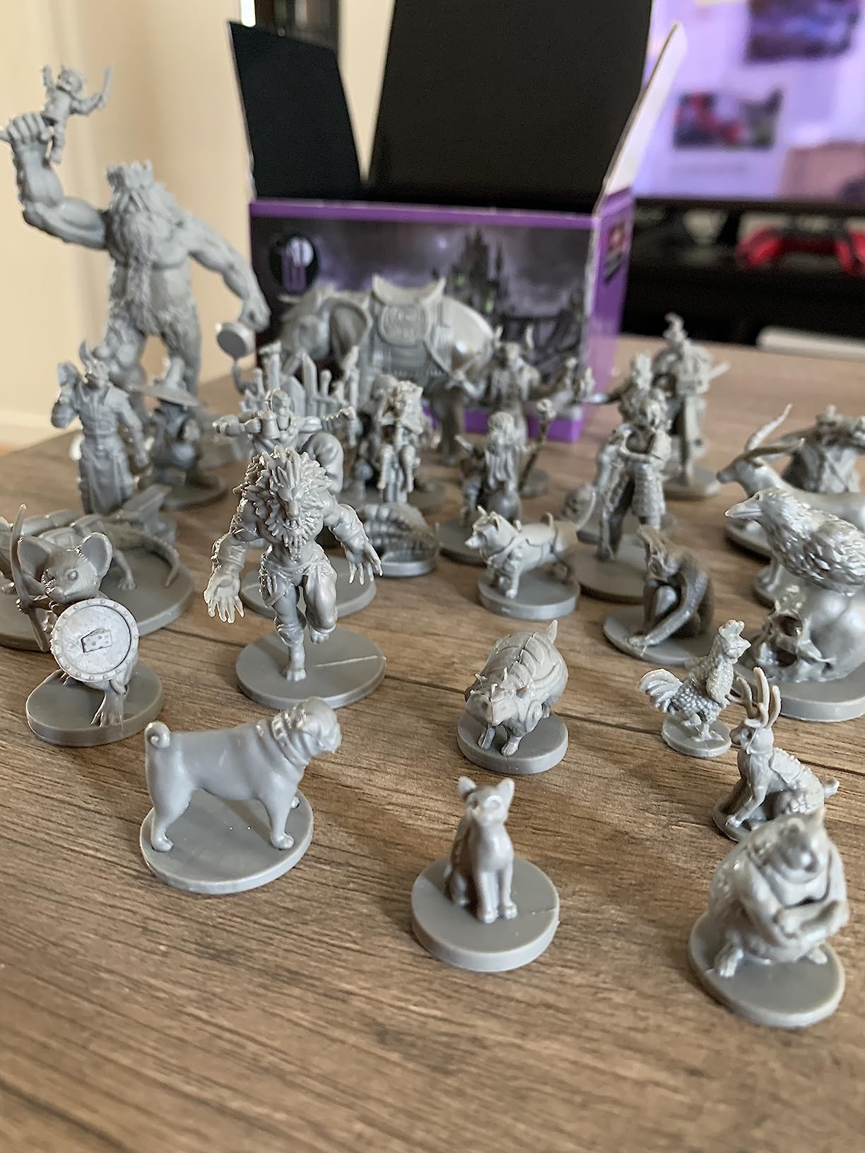 Wildspire Fantasy Heroes, NPC Animal Companions & Troll King I Bulk DND Miniatures 28mm Unpainted for Dungeons Dragons Minis Pathfinder Figures for Tabletop Roleplaying Games for D&D Minis customer photo 2