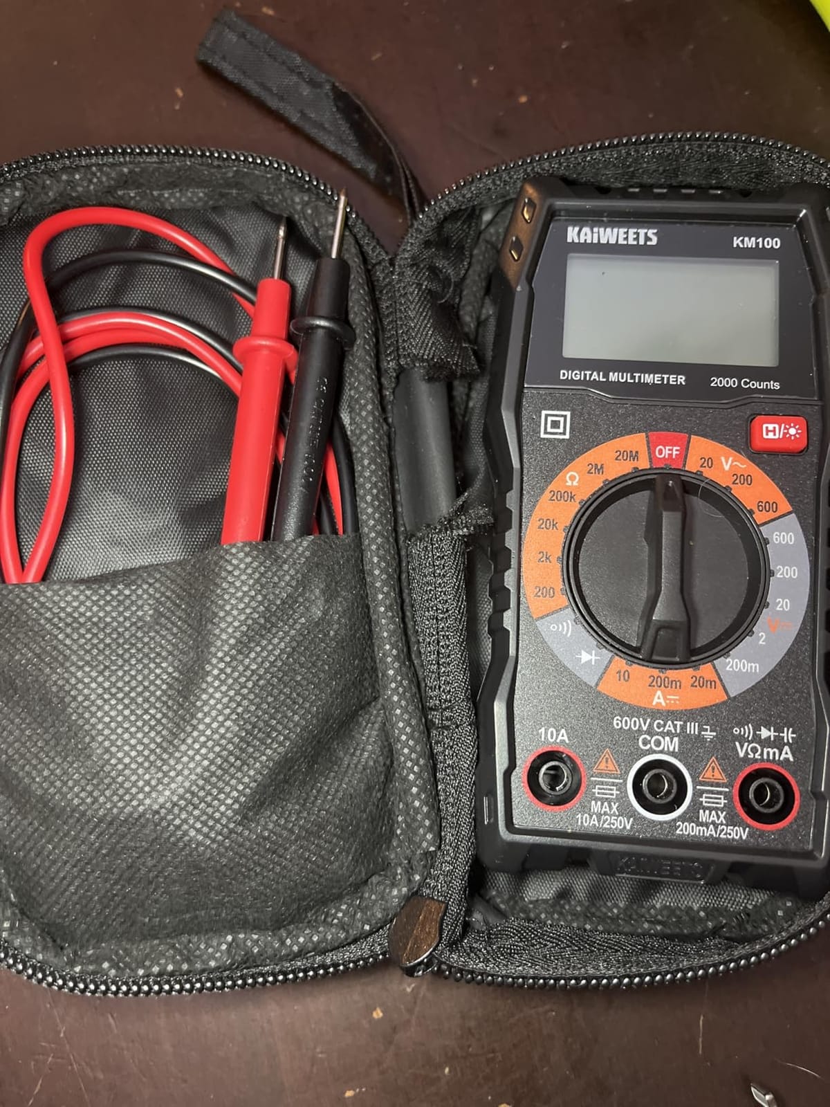 KAIWEETS Digital Multimeter Voltmeter with Case for Car Batterry Test DIY customer photo 1