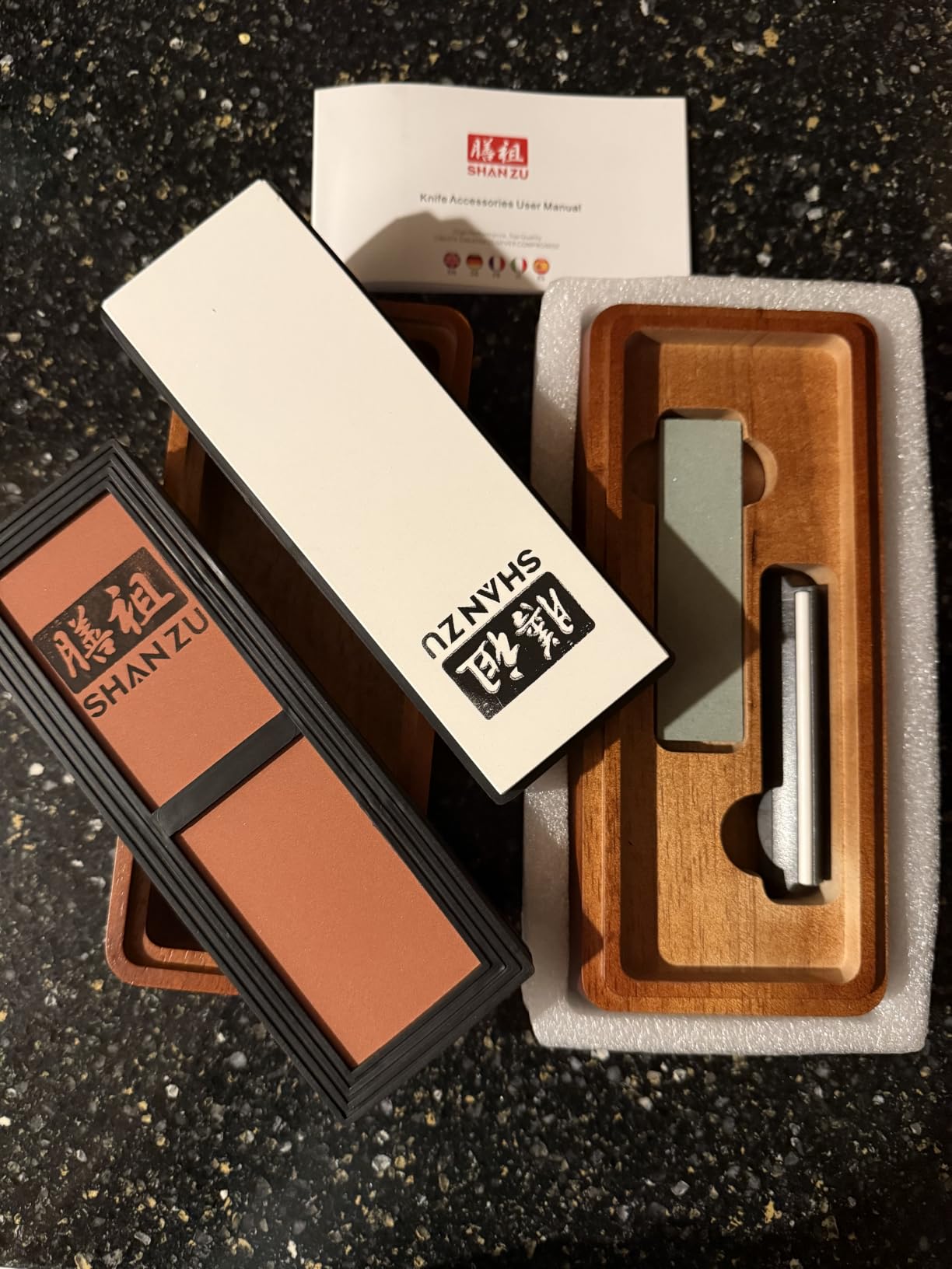 SHAN ZU 2 PCS Knife Sharpener Stone Set with Storage Box customer photo 2