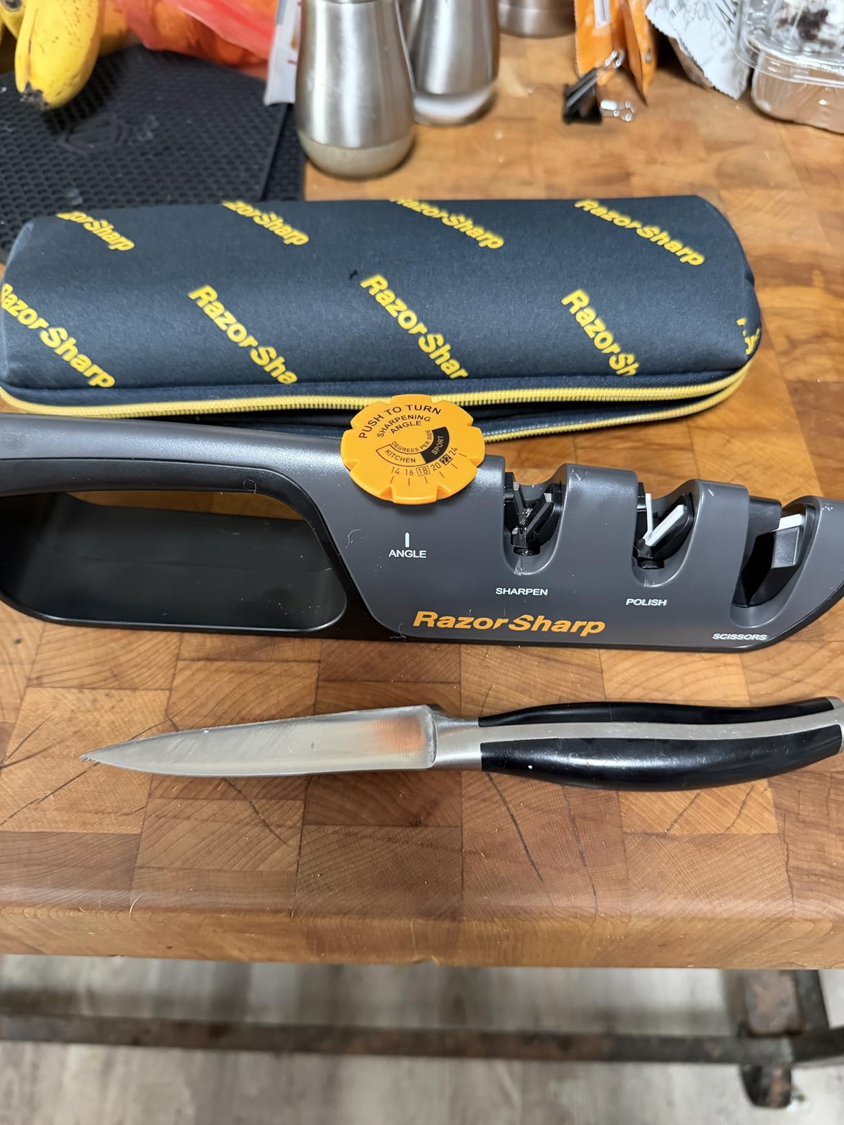 RazorSharp™ Knife & Scissor Sharpener | Adjustable 14-24 Degree Angle Guide customer photo 1