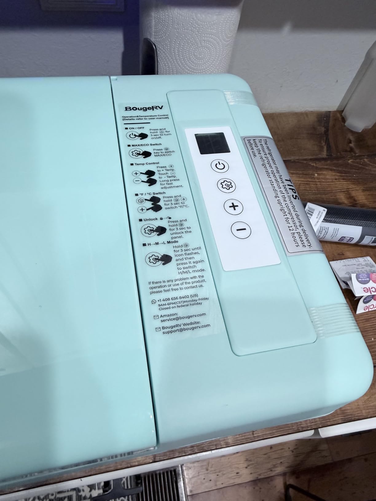 BougeRV 12v refrigerator 23 Quart, -8℉~50℉ Portable Freezer for Car, Grey customer photo 2