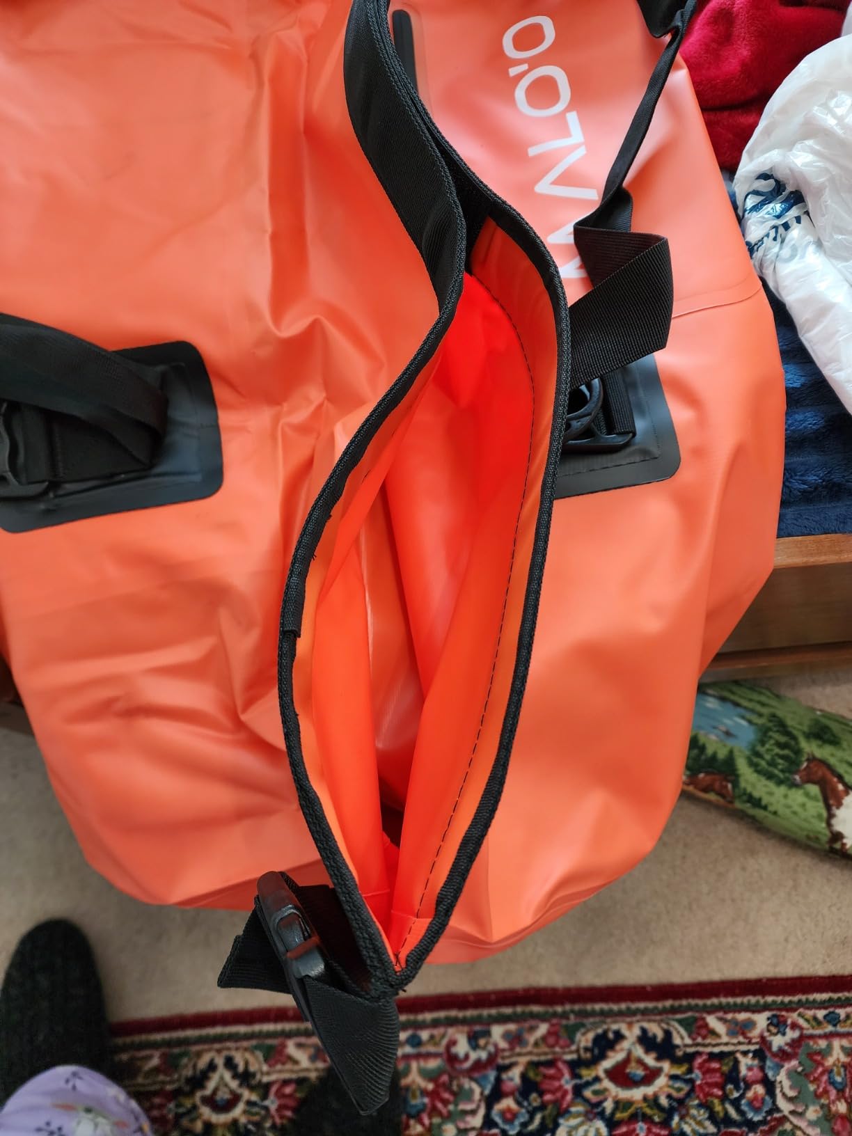 Malo’o Waterproof Dry Duffel, Heavy-Duty Roll Top Waterproof Gear Bag with Shoulder Strap & Molle Loops, Marine Duffel for Kayaking, Boating, Camping, Beach & Travel, Blue, 40L customer photo 1
