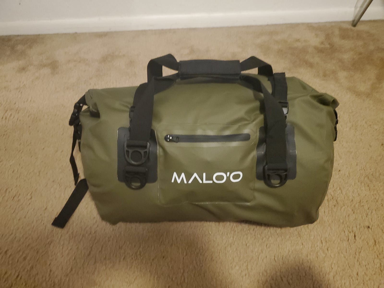 Malo’o Waterproof Dry Duffel, Heavy-Duty Roll Top Waterproof Gear Bag with Shoulder Strap & Molle Loops, Marine Duffel for Kayaking, Boating, Camping, Beach & Travel, Blue, 40L customer photo 2