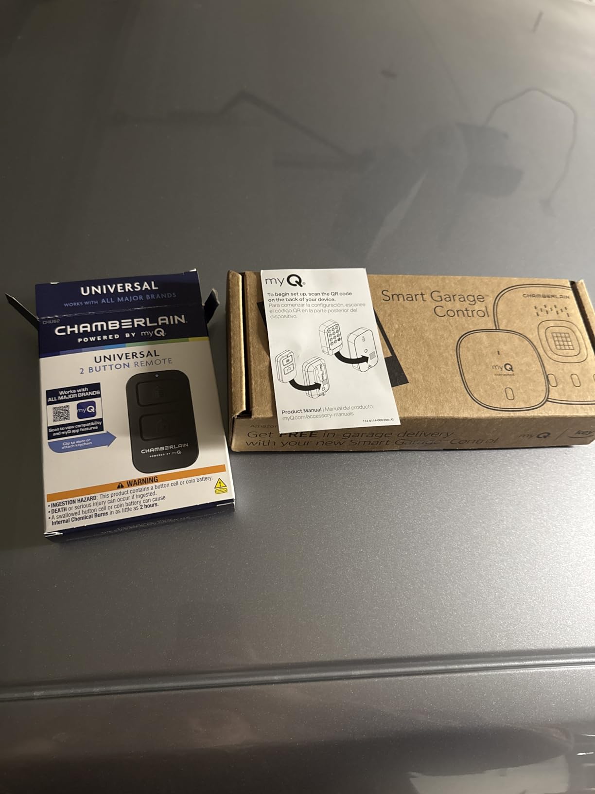 CHAMBERLAIN Smart Garage Control - Wireless Garage Hub and Sensor with Wifi & Bluetooth - Smartphone Controlled, myQ-G0401-ES, White customer photo 2