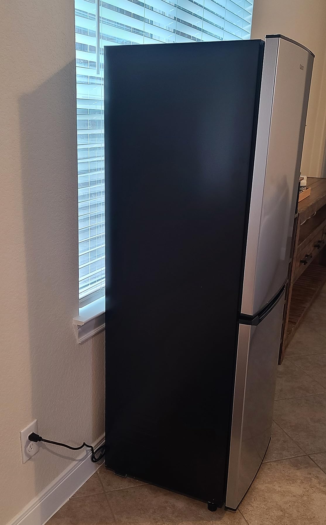 Galanz GLR12TS5F Refrigerator, Dual Door Fridge, Adjustable Electrical Thermostat Control with Top Mount Freezer Compartment, 12.0 Cu.Ft, Stainless Steel, 12 customer photo 2