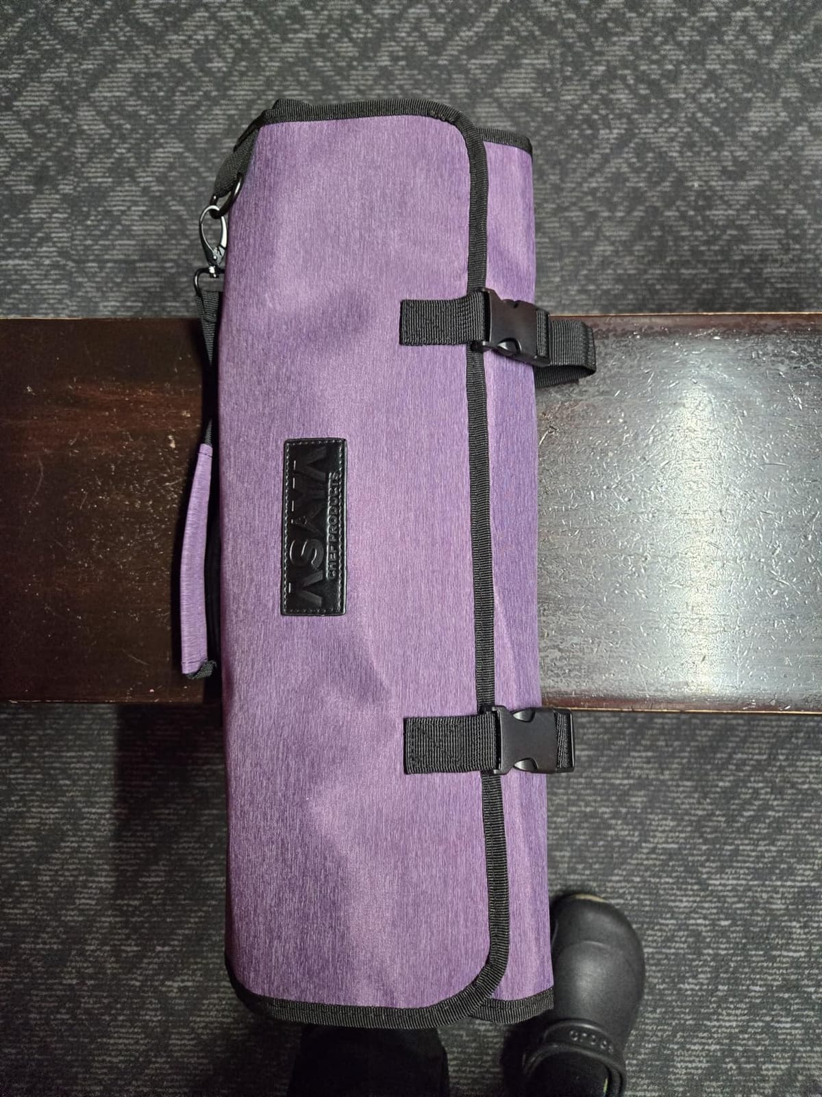 Asaya Waxed Nylon Chef Knife Roll Bag with 20 Slots and Zippered Pockets - Professional Chef Knife Bag & Storage Case, Tool Carrier with Shoulder Strap - Knives Not Included (Black) customer photo 1