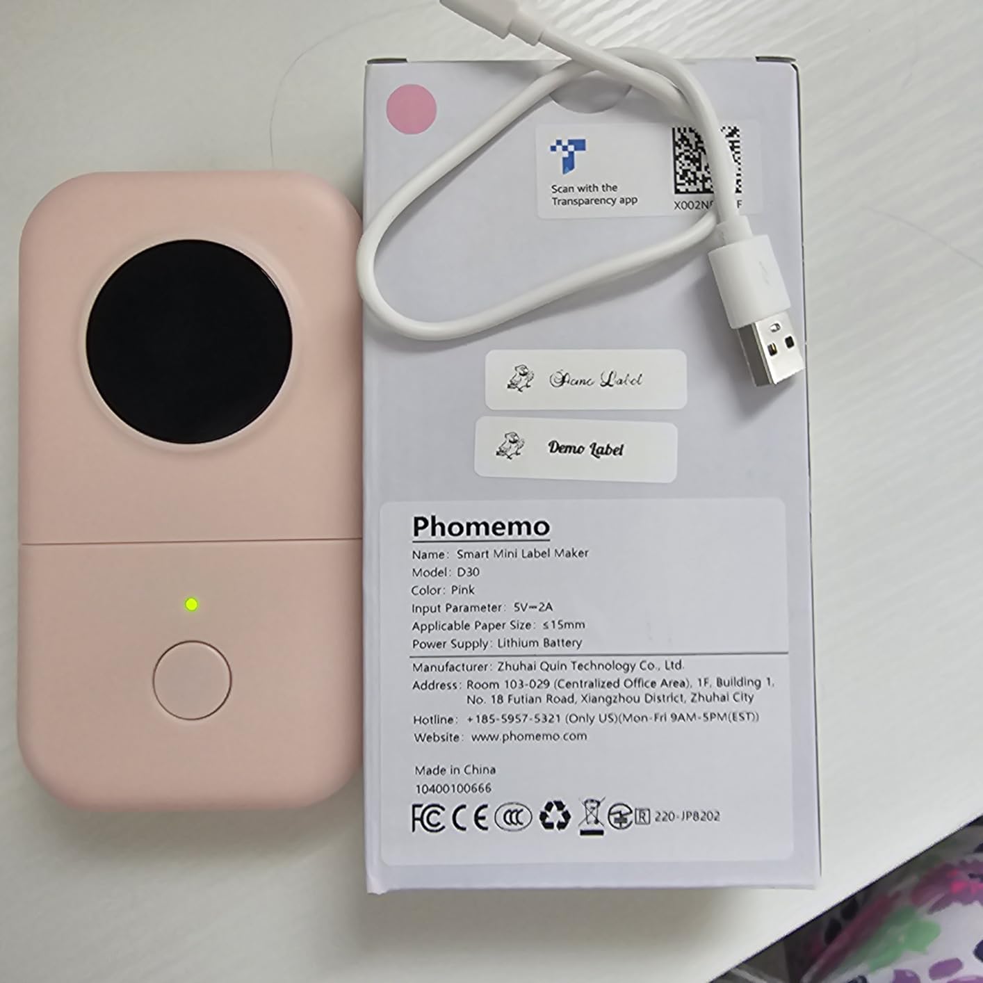 Phomemo Label Maker, D30 Bluetooth Mini Label Maker Machine with Tape | Portable Thermal Label Printer, Massive Template Font Icon Inkless Labeler Waterproof Labels for Home School Classroom Office customer photo 2