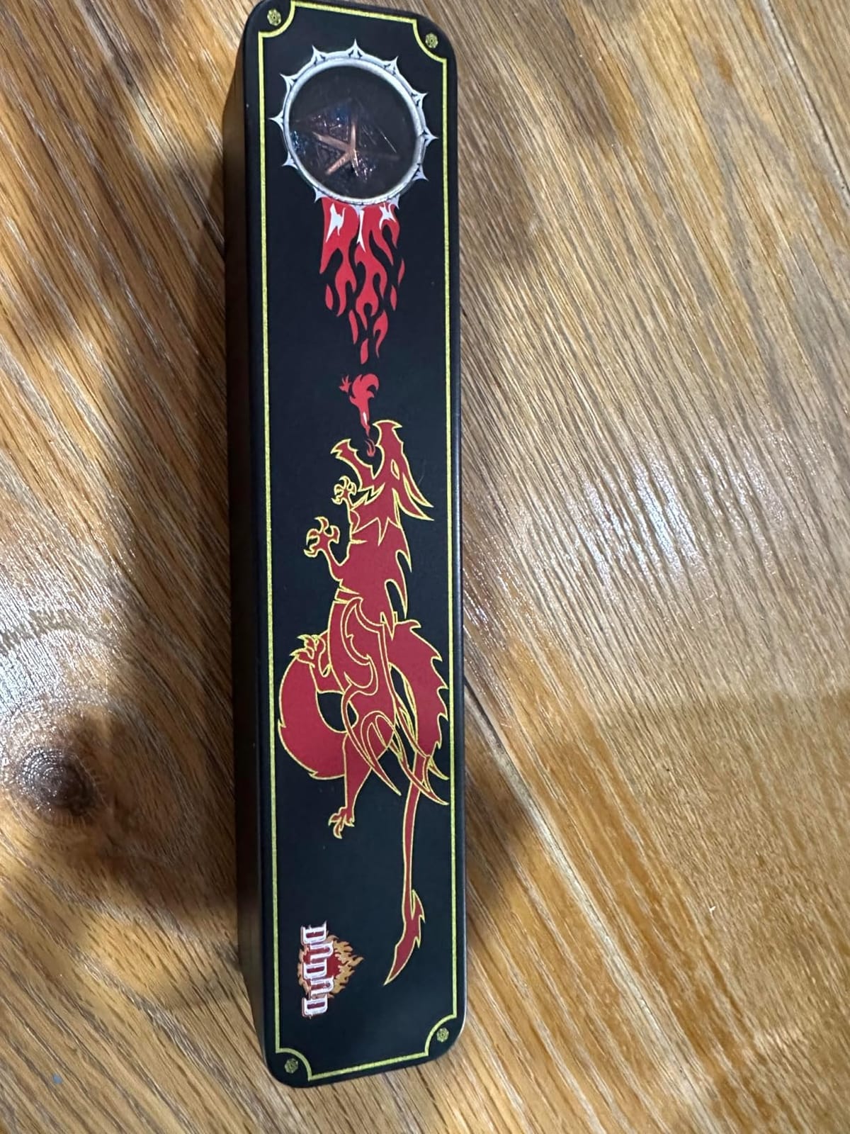 DNDND Metal Dungeons and Dragons Dice Set, 7 PCS Dragon Scale Metallic D&D Die with Gift Metal Tin for DND Game (Red with Black Edge) customer photo 2