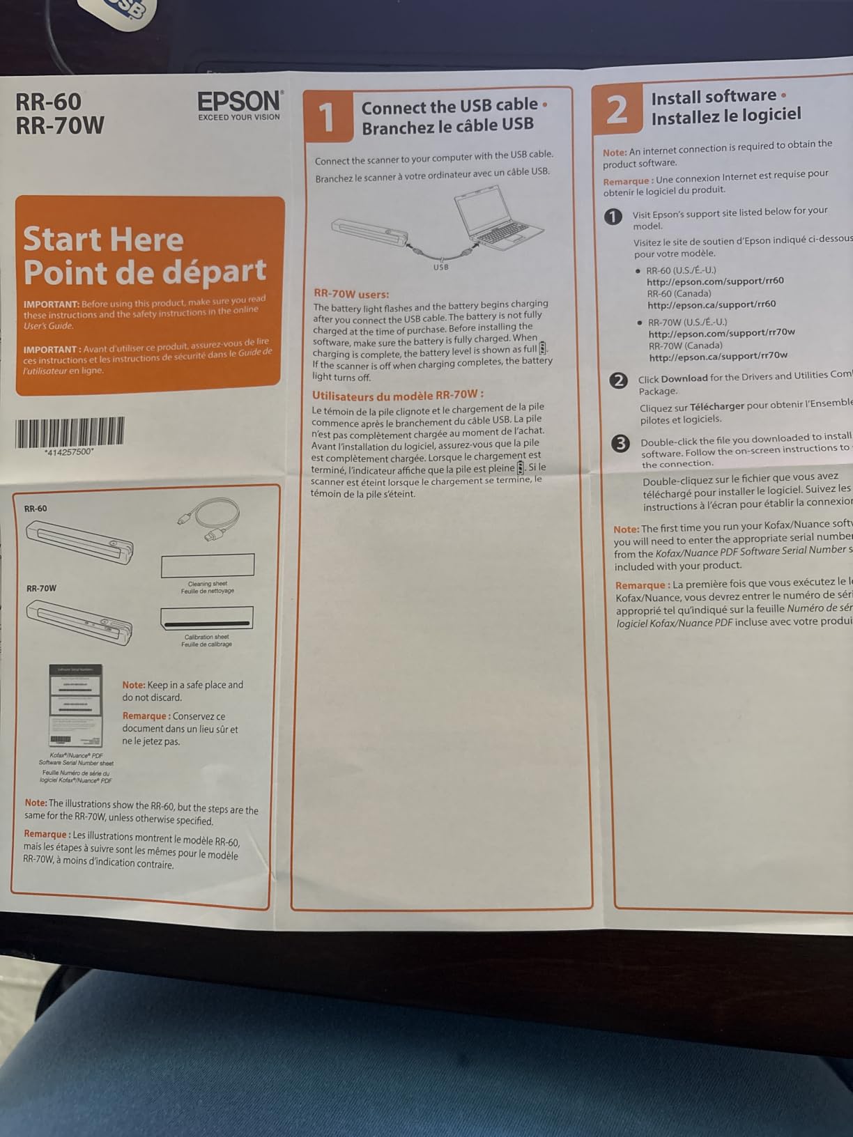Epson RapidReceipt RR-60 Compact Mobile Document Scanner Receipt customer photo 1