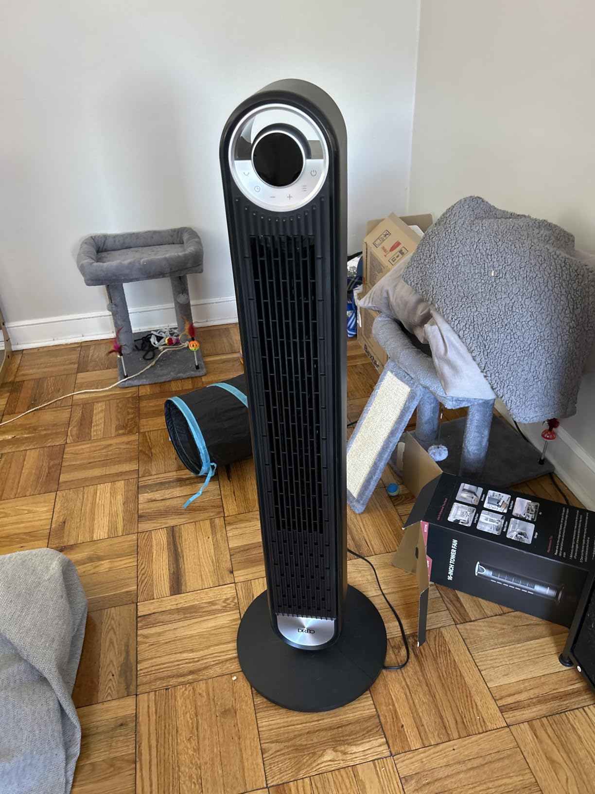 DREO Tower Fan for Bedroom, Upgraded DC 28ft/s Velocity, 9 Speeds customer photo 1