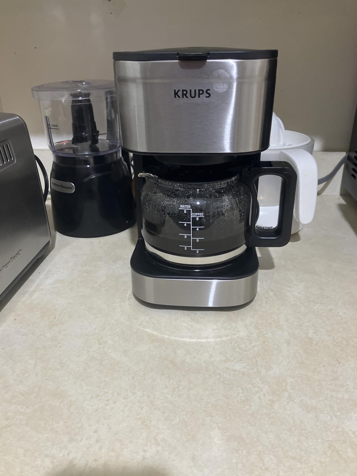 KRUPS Coffee Maker 10 Cups Simply Brew Stainless Steel Drip Coffee Maker, 900 Watts Coffee Filter, Drip Free, Dishwasher Safe Pot , Black & Silver customer photo 1