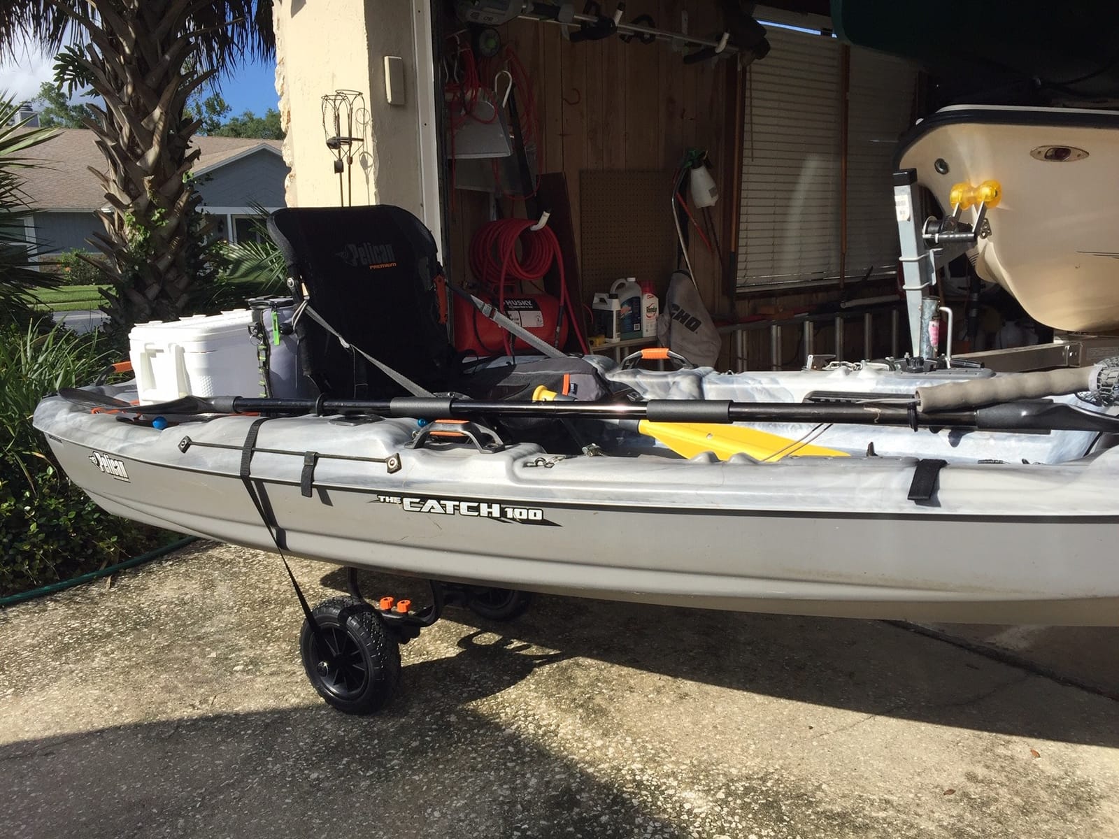 Pelican Canoe Kayak and SUP Transport Cart Sport Deluxe Cart for Canoe, Kayak and SUP - Adjustable Width - 2 Height Positions - Airless Tires - Heavy Dutty and Resistant - Easy to Assemble customer photo 1