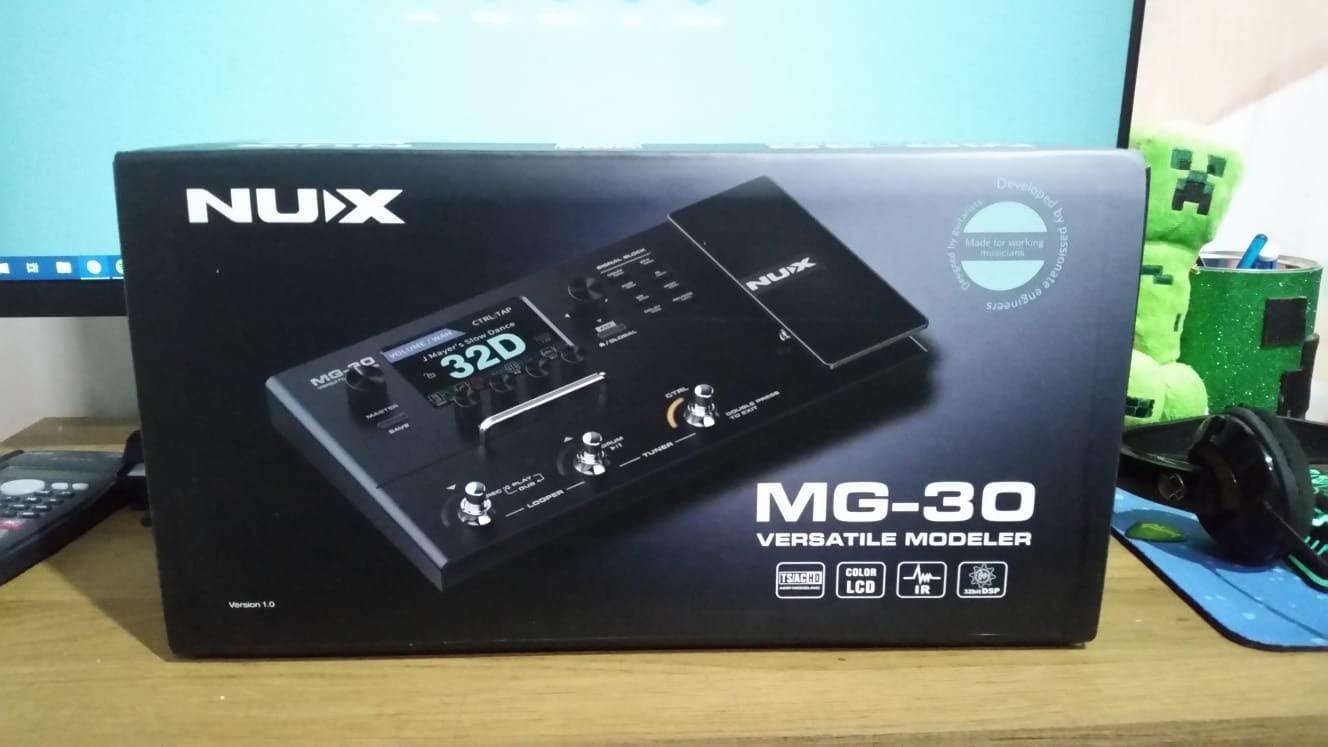 NUX MG-30 Guitar Multi-Effects Pedal Guitar/Bass/Acoustic Amp Modeling Processor, IR Loader, White-Box Algorithm, EFX Routing, 4'' Color LCD, NMP-2 Footswitch Included customer photo 2