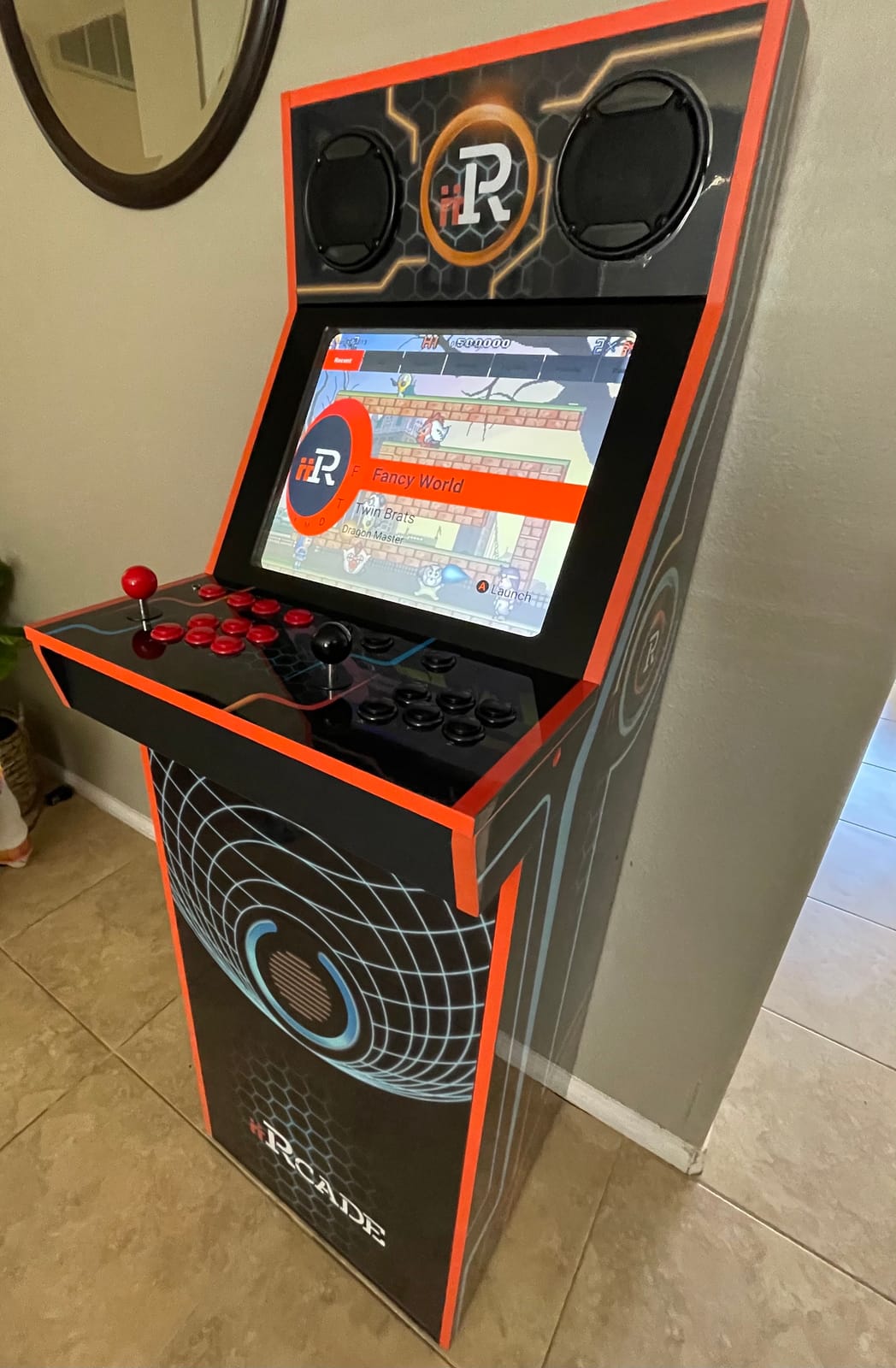 Premium Bartop Arcade Console Original Design 64GB Memory w/Expandable Game Library Wifi, Bluetooth, Sanwa-like Controls. Pre-Loaded With 11 Games Including Dragon's Lair, Beach Buggy Racing and more! customer photo 1