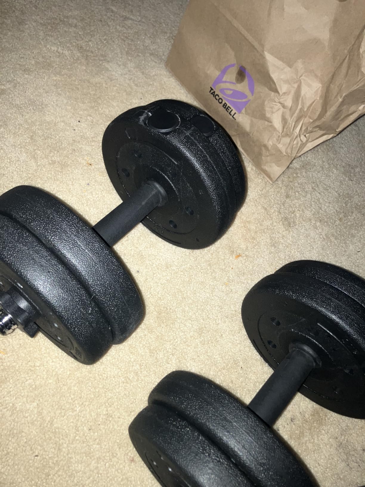 Yaheetech Adjustable Dumbbell Set Free Weights with Spinlock Collars, Black customer photo 1