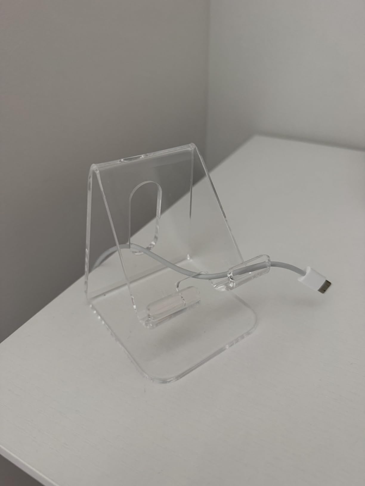 Crpich Acrylic Cell Phone Stand, Portable Clear Phone Stand for Desk, Compatible with Phone16 15 14 13 Pro Max Mini 12 11 Plus SE, Switch, Android Smartphone, Pad, Tablet, Desk Accessories customer photo 1