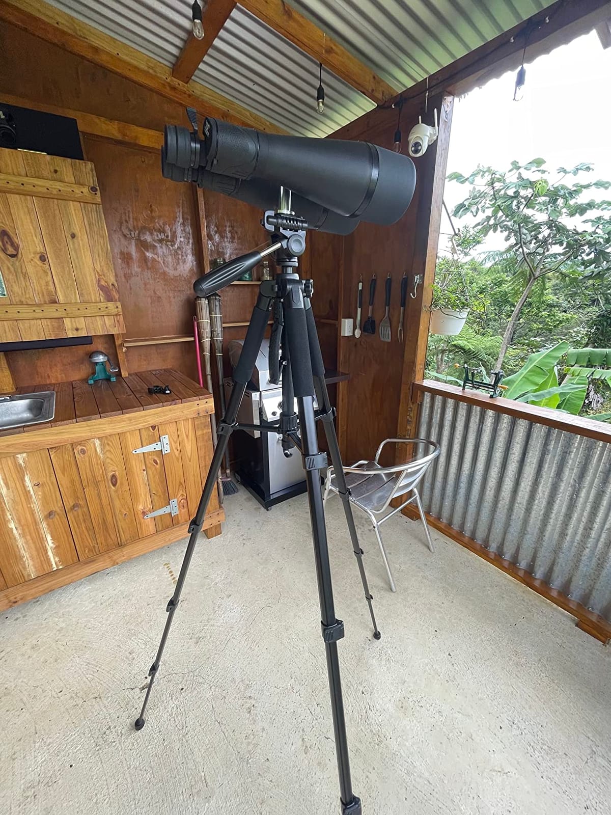 ESSLNB 15-30X80 Zoom Astronomy Binoculars with Built-in Tripod Mount Giant Binoculars with Phone Adapter and Case for Bird Watching Hunting and Stargazing customer photo 1