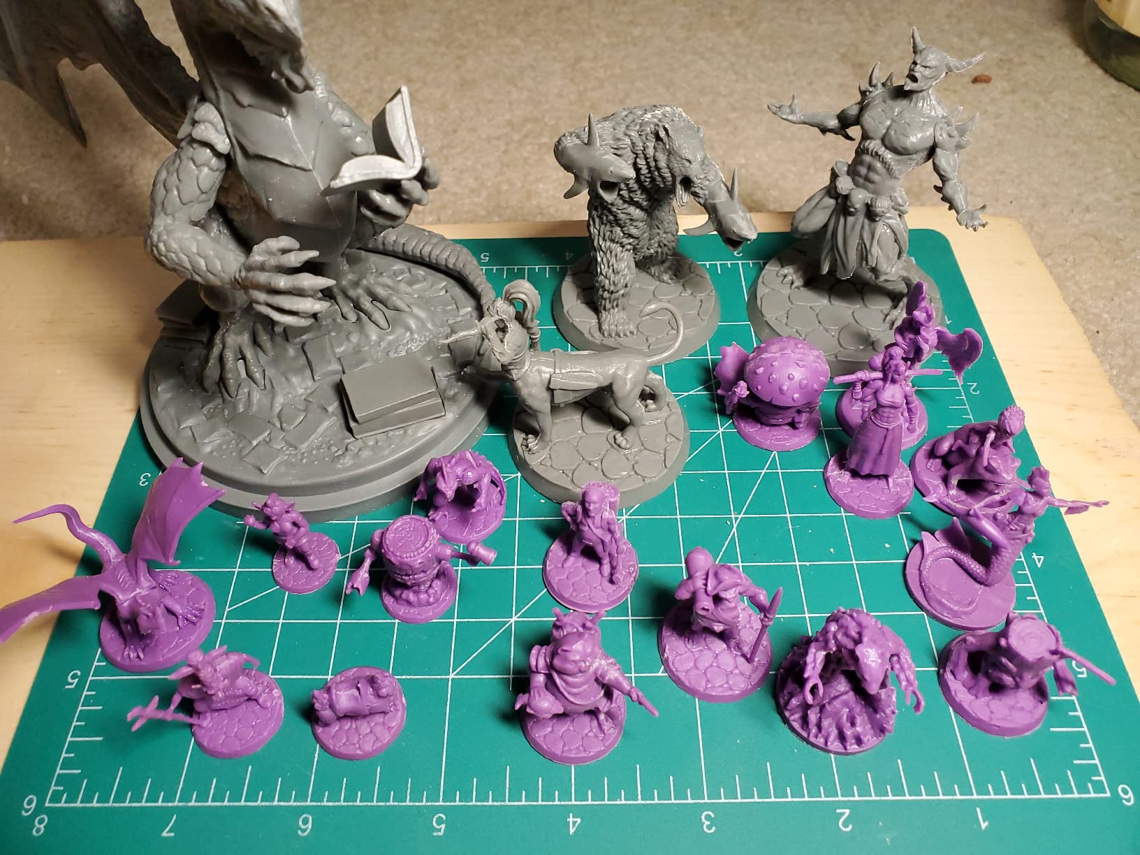 Wildspire Fantasy DND Miniatures Bulk Set - Bookish Dragon & Monsters | DND Minis 28mm Miniatures for D&D Starter Set | Unpainted Dungeons and Dragons Figures customer photo 1